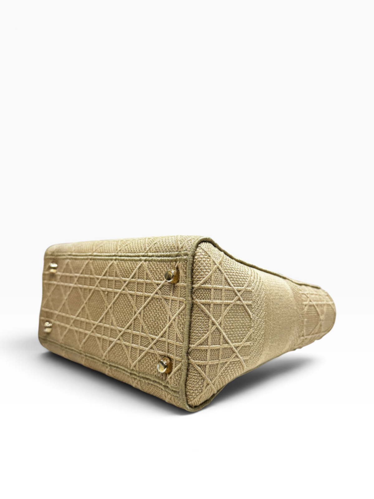 Christian Dior - Sac D-Lite MM toile cannage beige