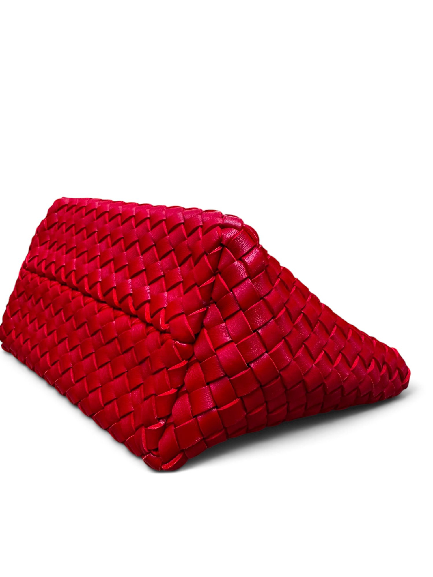 Bottega Veneta - Sac Fourre-Tout en cuir intreccio rouge