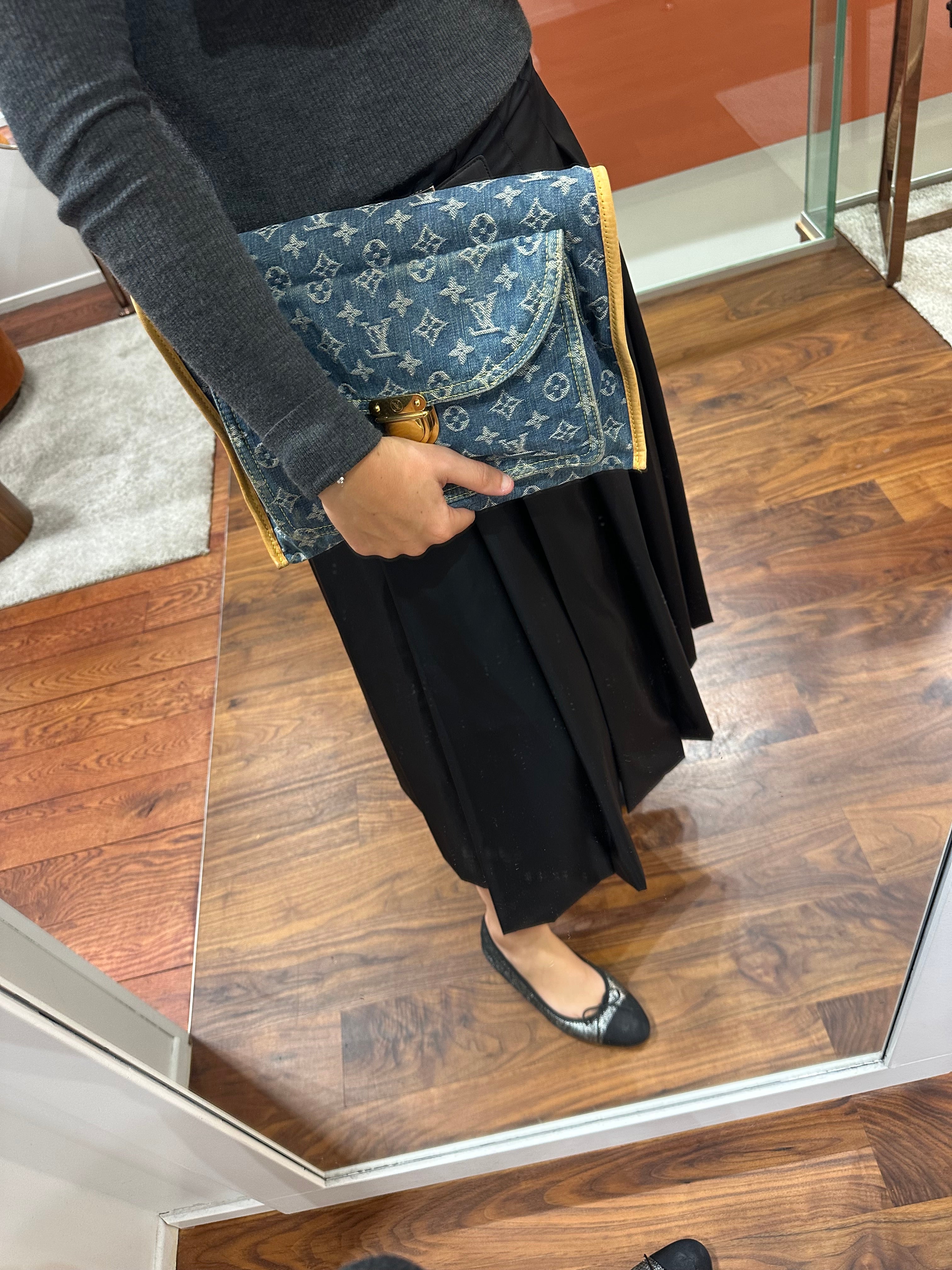 Louis Vuitton – Denim-Einkaufstasche