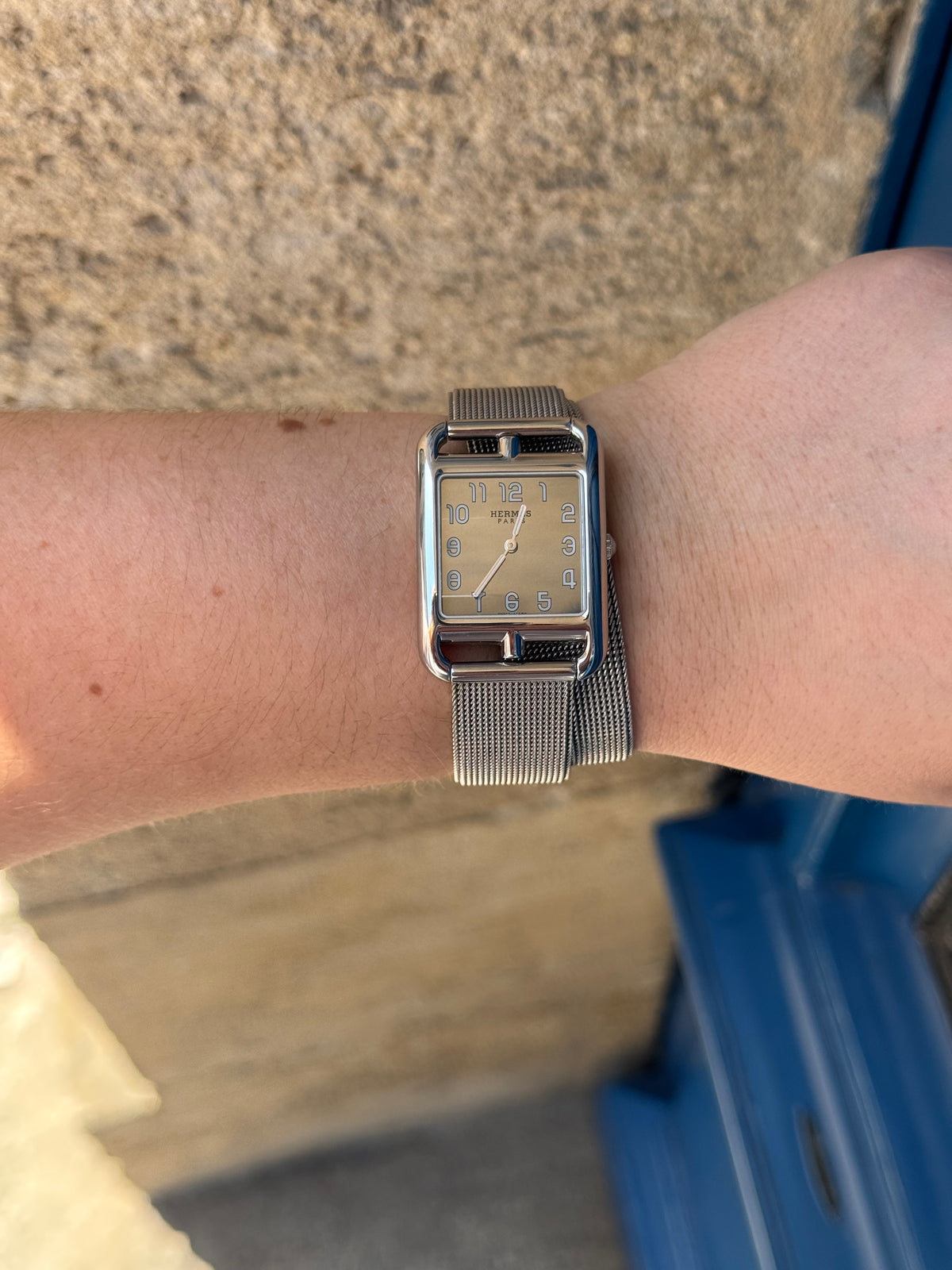 Hermès - Montre Cape Code double tour bracelet milanais 41mm