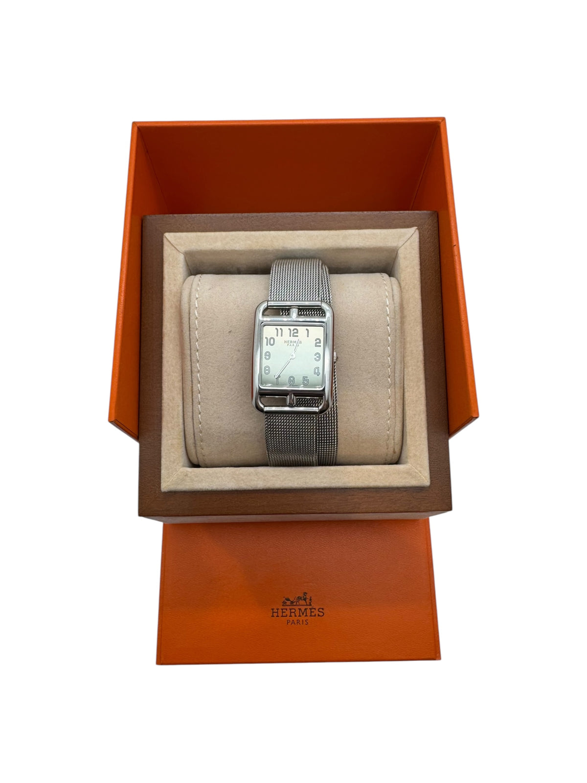 Hermès - Montre Cape Code double tour bracelet milanais 41mm