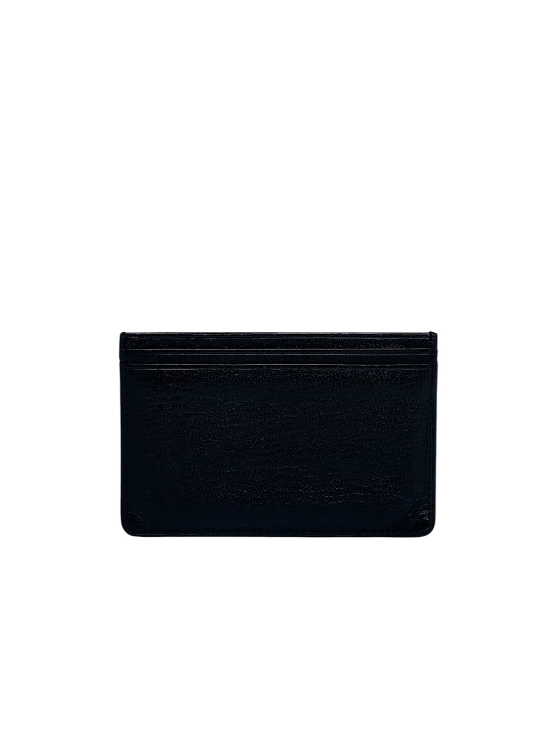 Chanel - Porte-carte en cuir noir