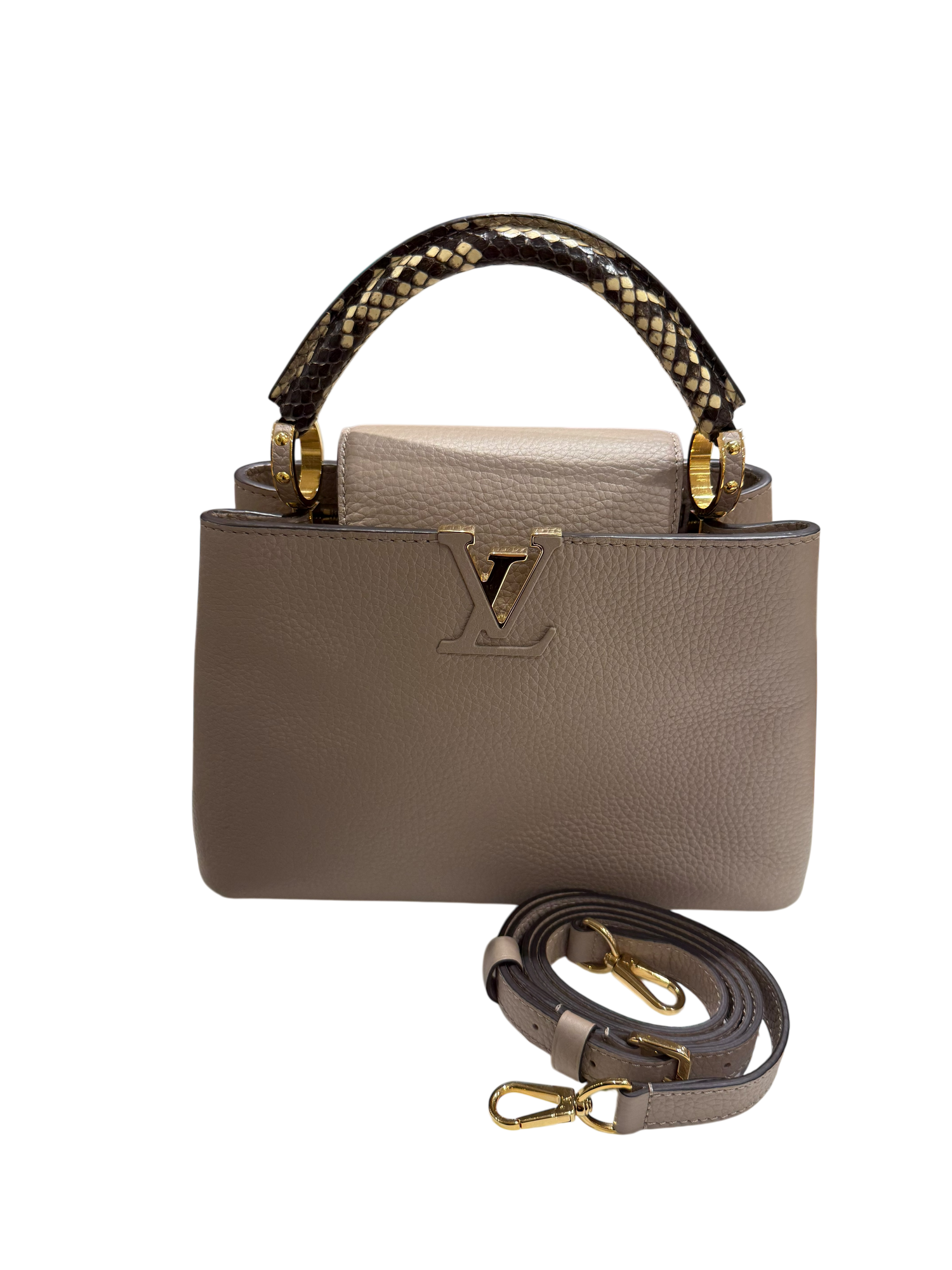 Louis Vuitton - Sac Capucines Bb Python Et Cuir | Les Folies d&