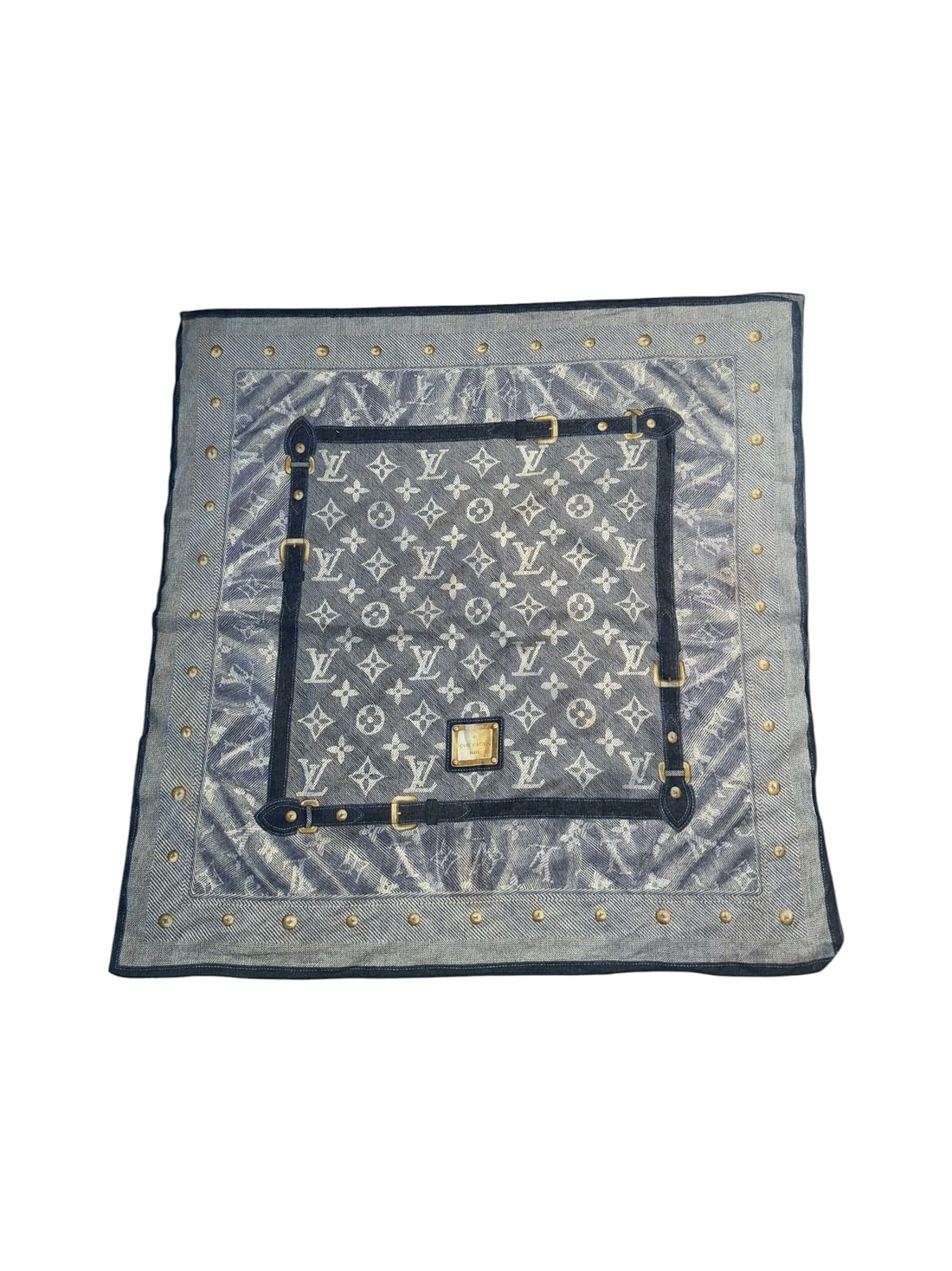 Louis Vuitton - Carré navy Blue en coton