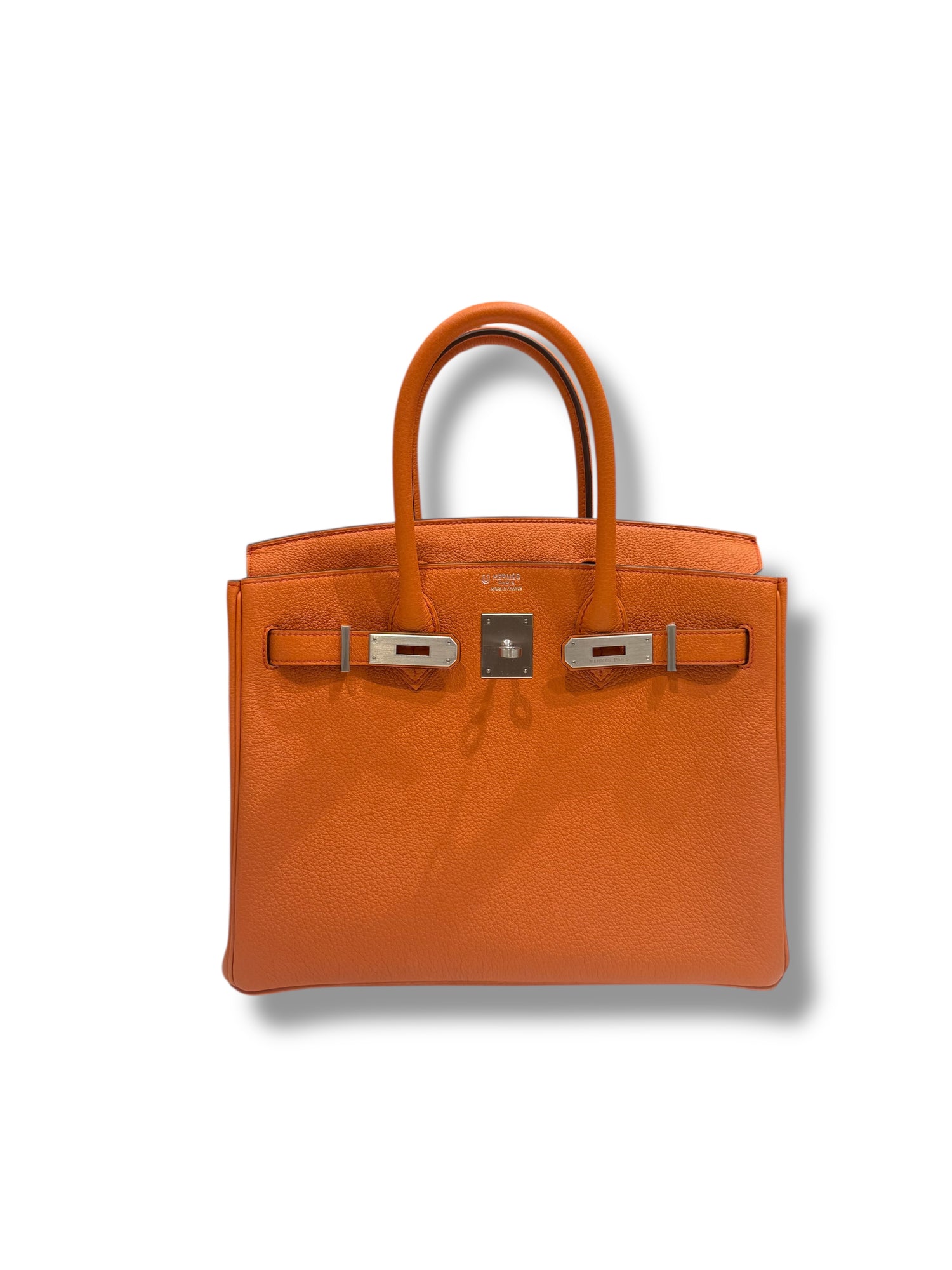 Hermès - Sac Birkin 30 Orange H et Rouge Coeur Commande spéciale