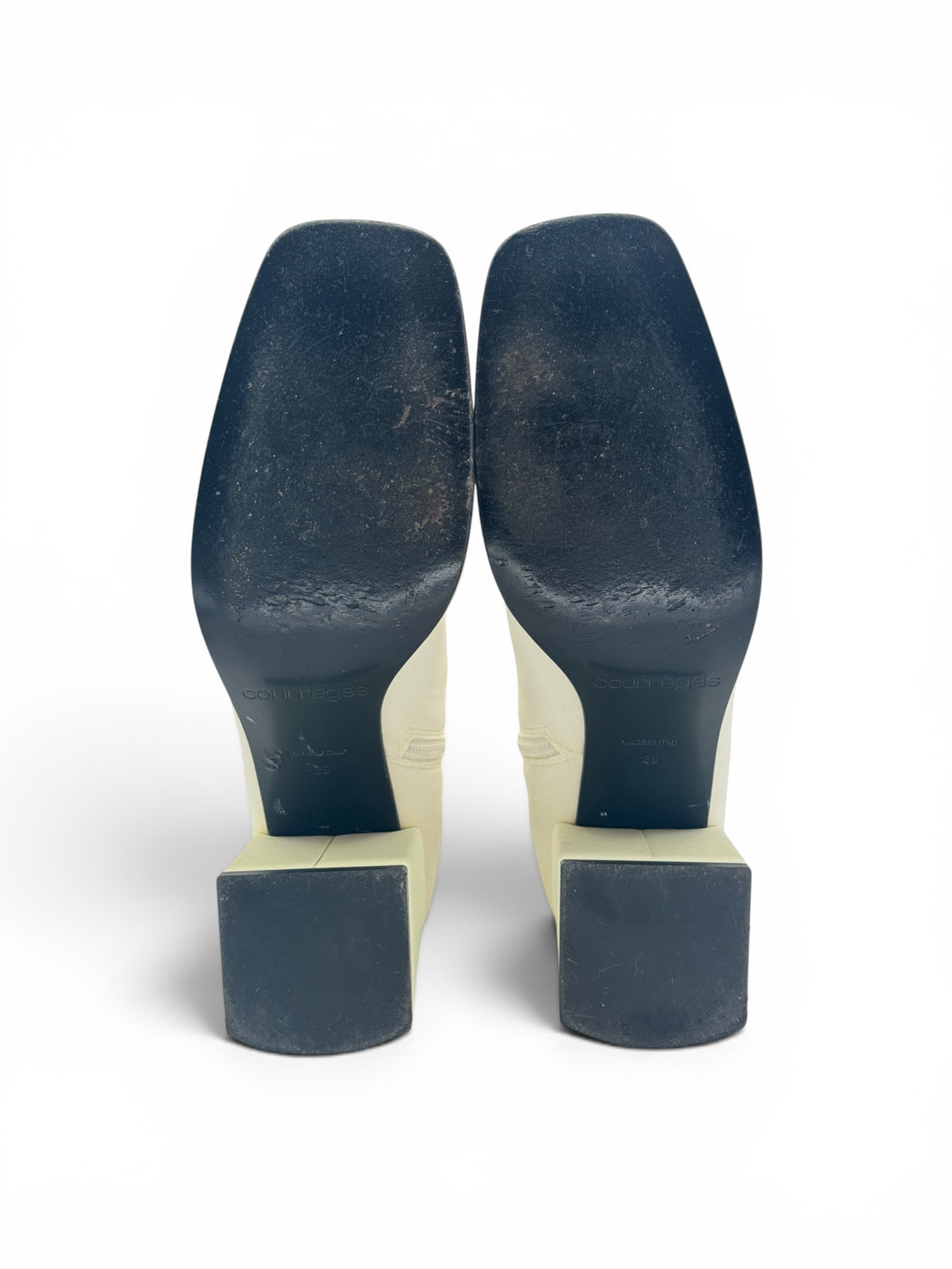 Courrèges - Bottines en tissus blanche T39