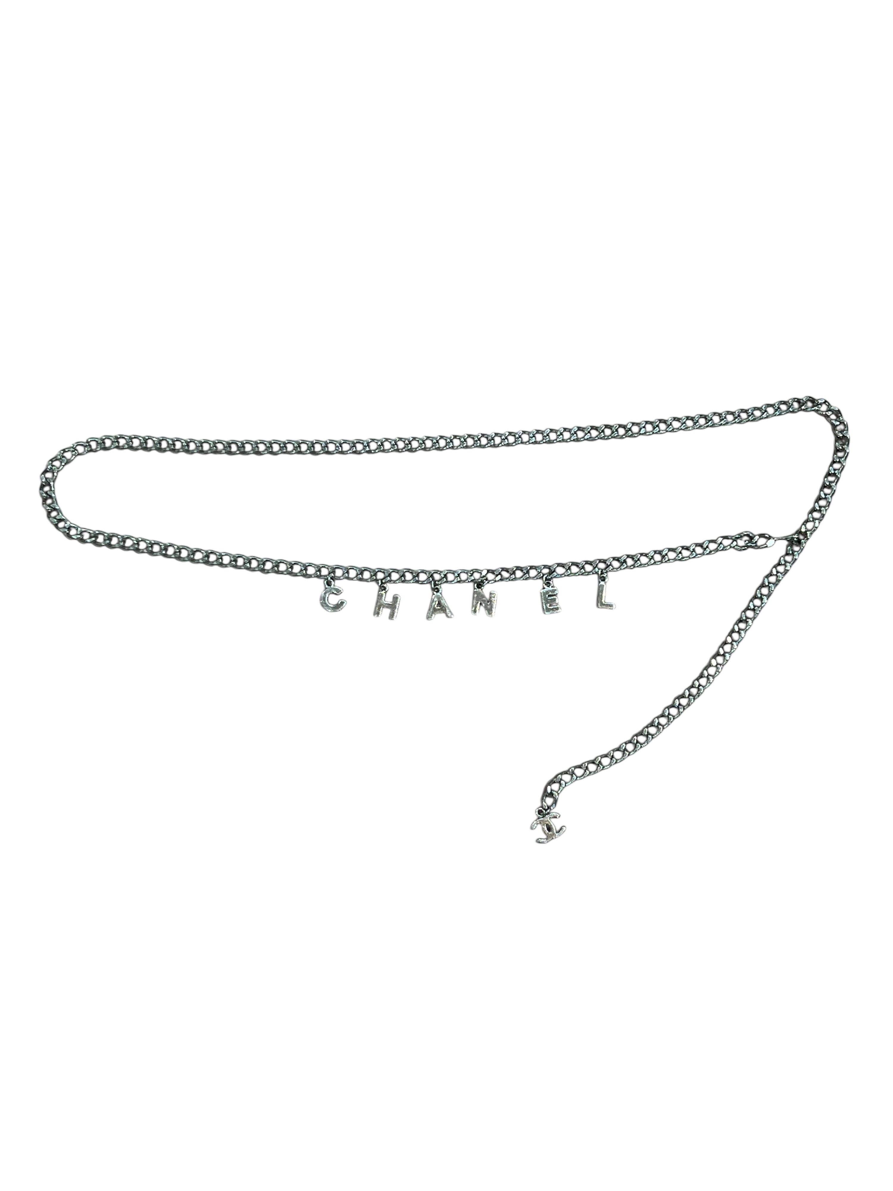 Chanel - cintura con catena argentata