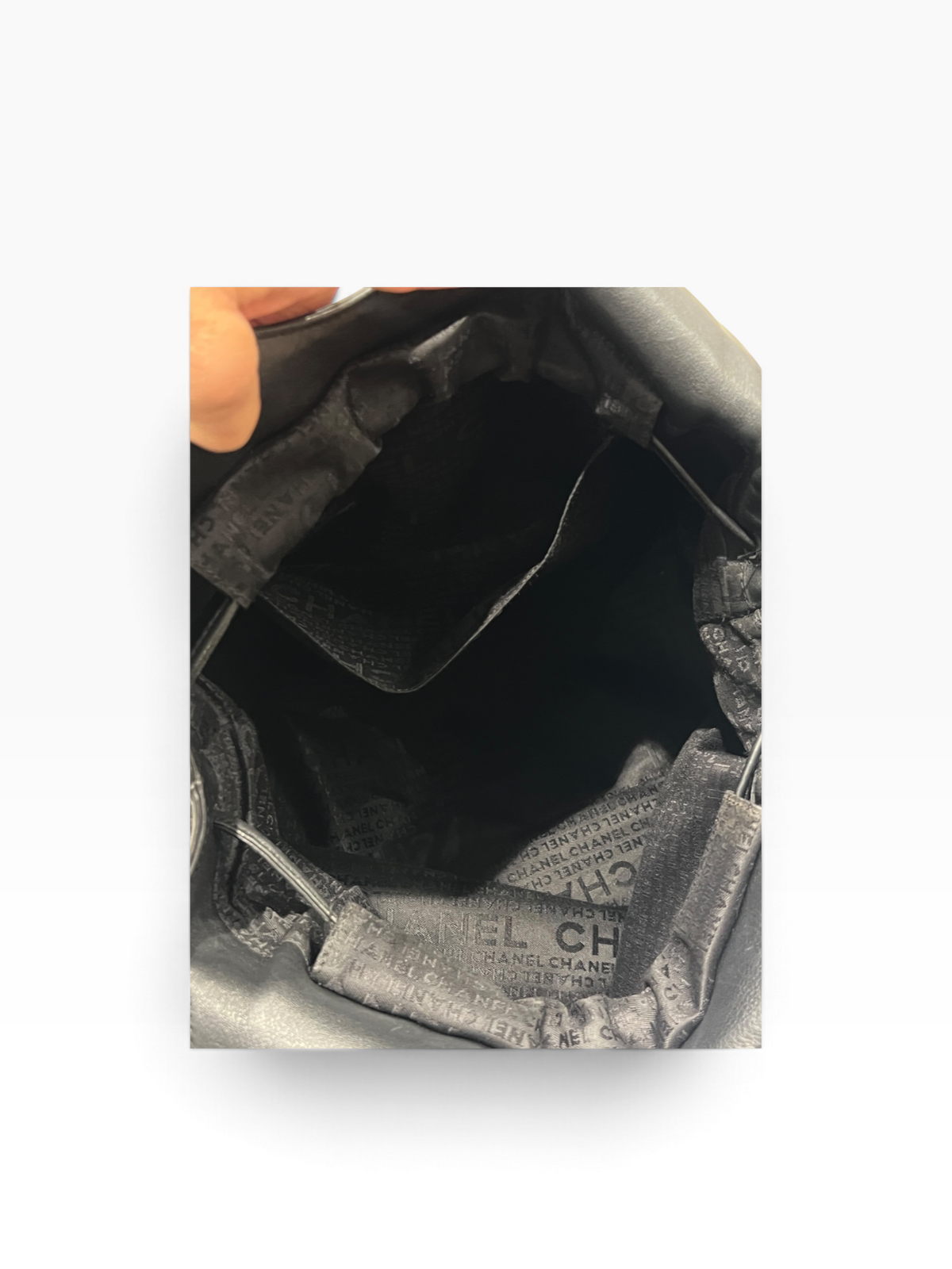 Chanel - sac hobo vintage cuir noir