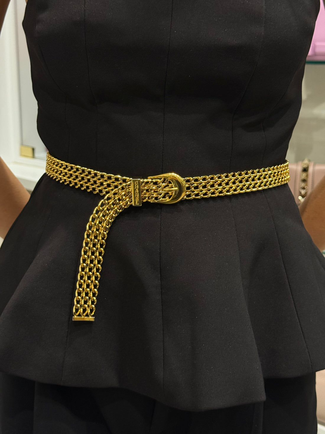 Chanel - ceinture gourmette dorée