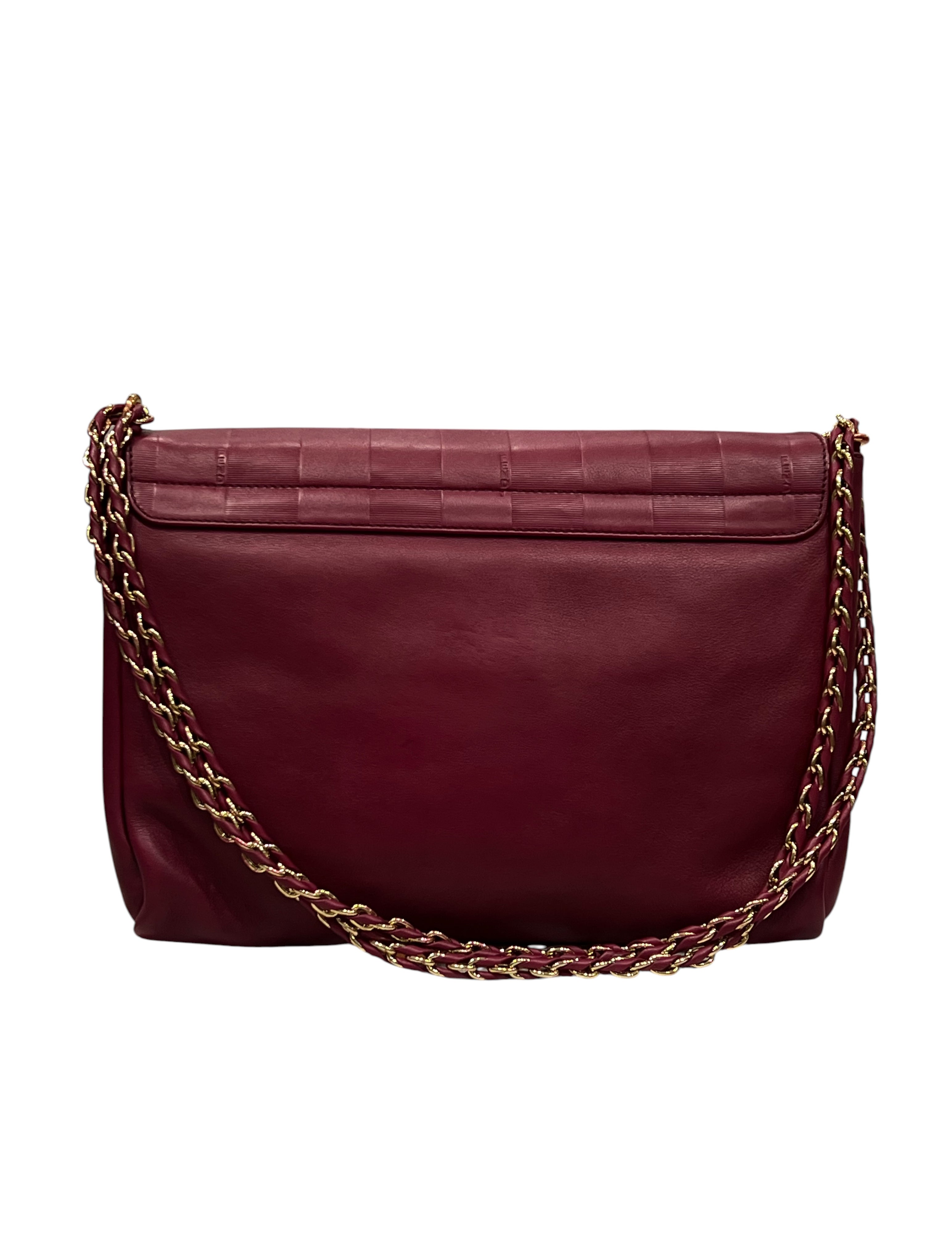 FENDI - sac Claudia cuir bordeaux