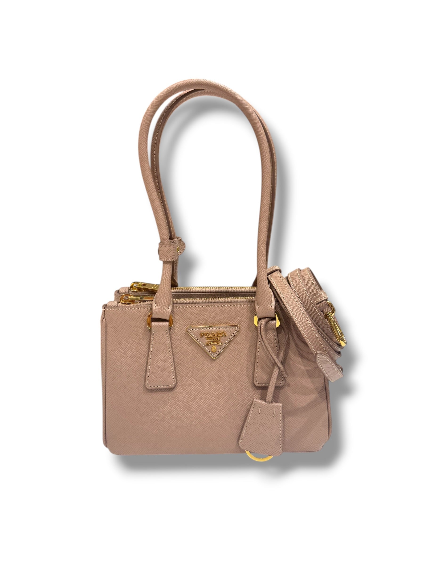 Prada - Sac Galleria Top Handle PM Beige