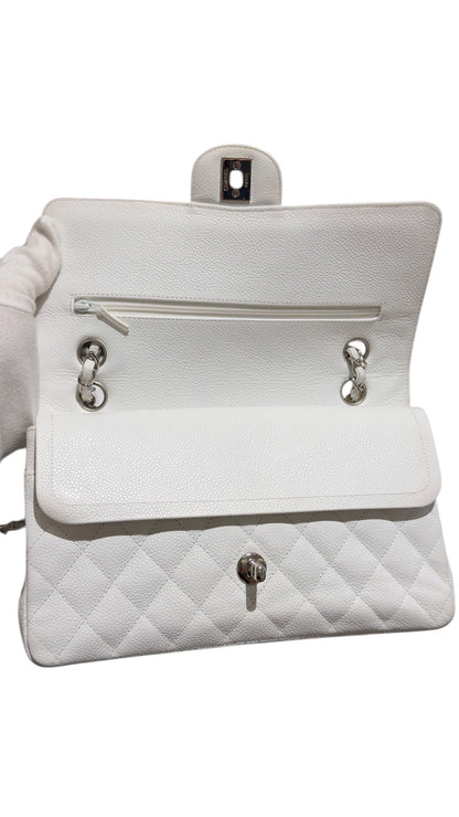 Chanel - Sac Timeless Moyen blanc caviar