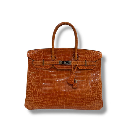 Hermès - Sac Birkin 35 Crocodile Porosus