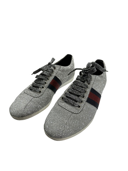 Gucci Basket Bambi Web Argenté Pailleté | Les Folies d’Eugénie