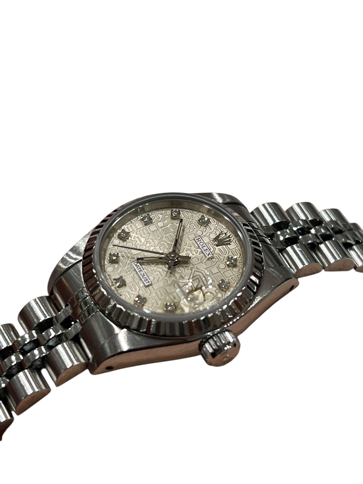 Rolex - montre lady datejust 26mm or gris et acier année 1991