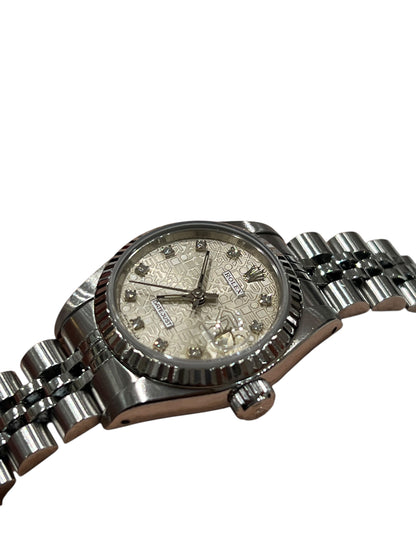 Rolex - montre lady datejust 26mm or gris et acier année 1991