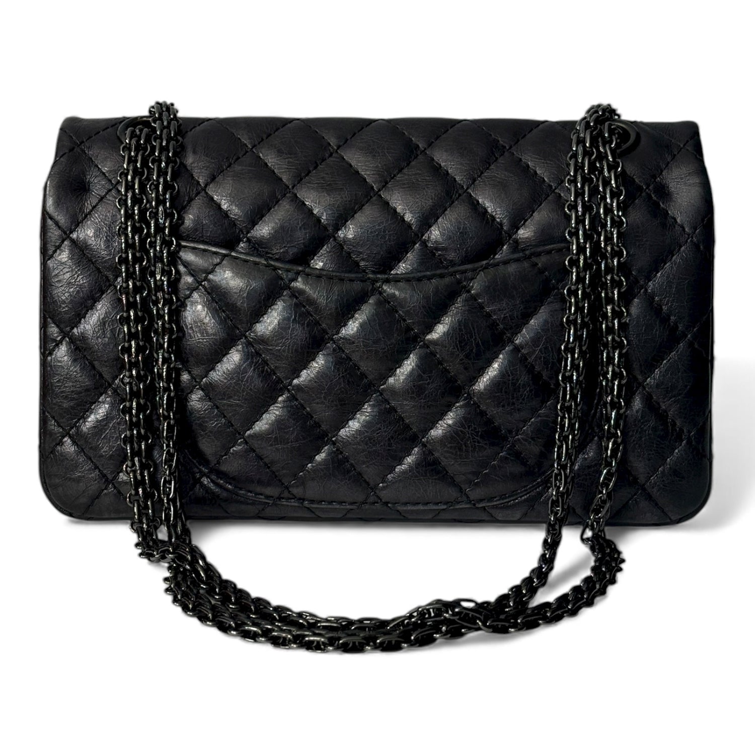 Chanel - Sac 2.55 full black 25 cm