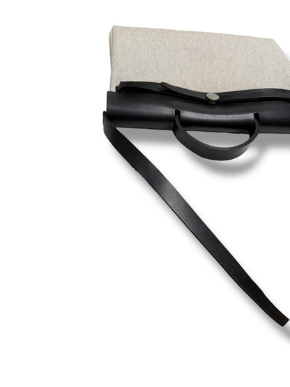 Hermès- Sac Herbag 39 Écru et noir