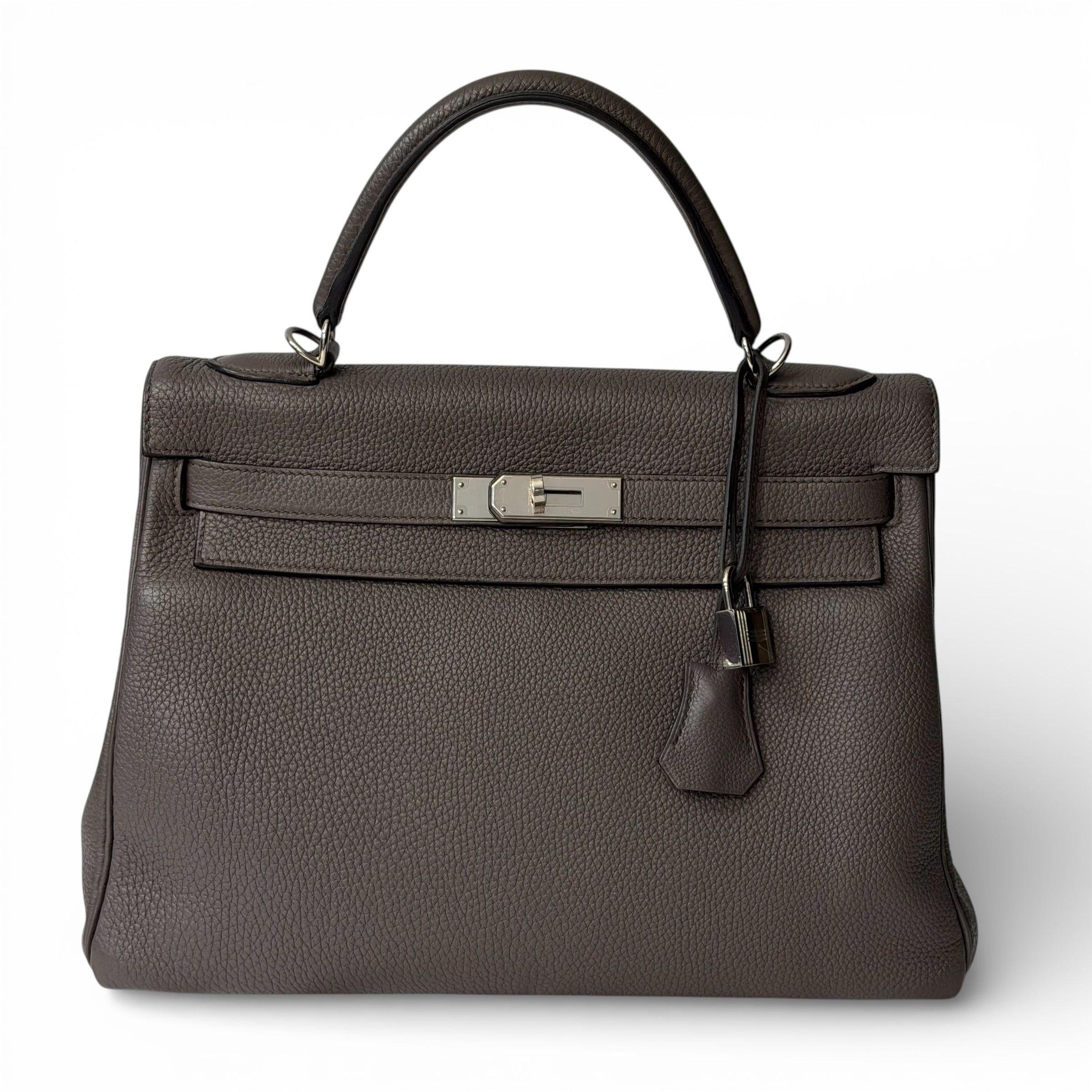 Hermès - Sac Kelly 32 Gris Étain