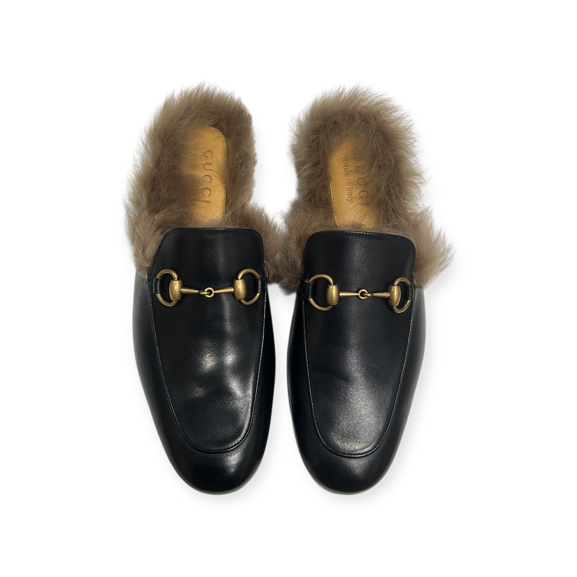Gucci - Miles Princetown Cuir Et Fourrure T39 | Les Folies d&