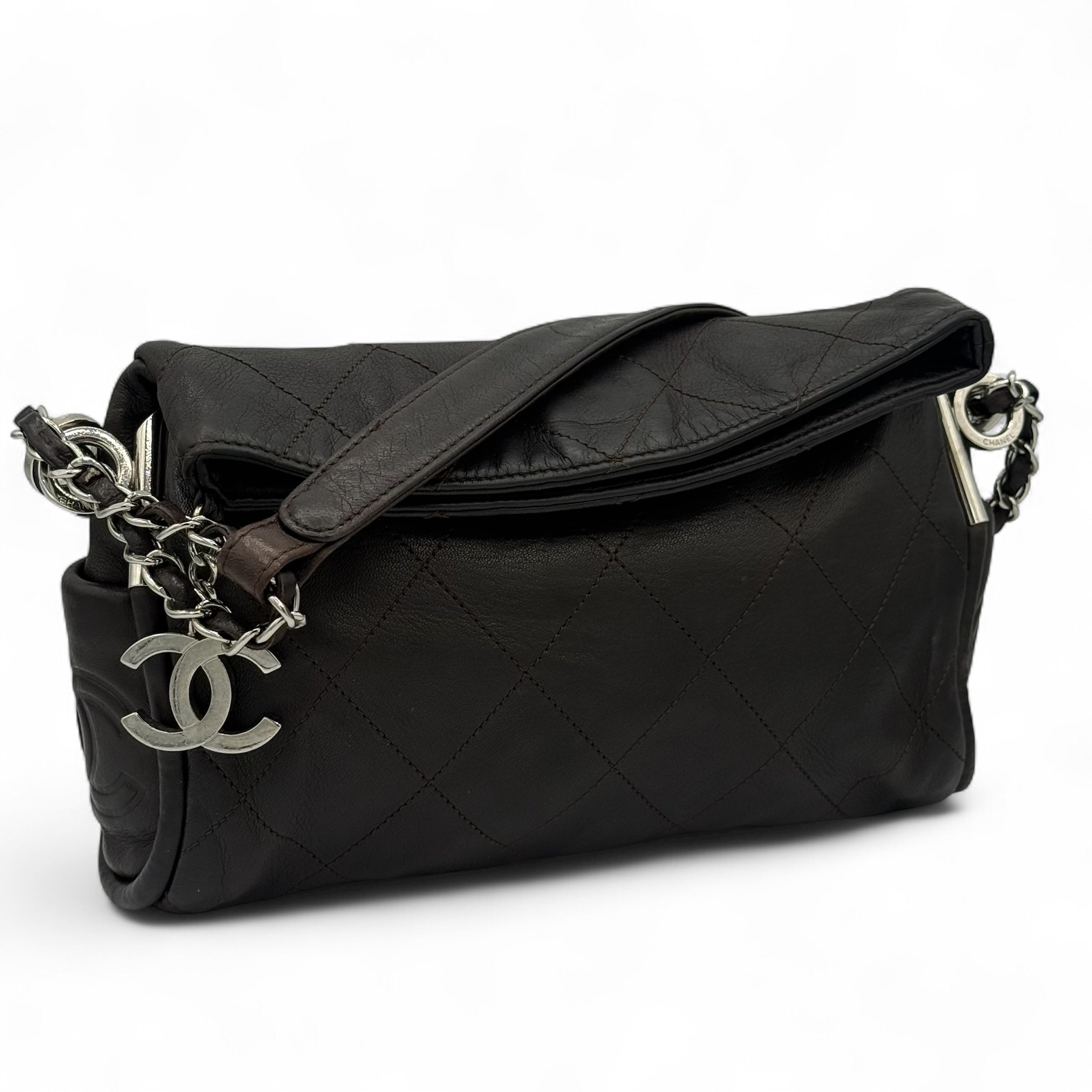 Chanel - Sac à main en cuir marron