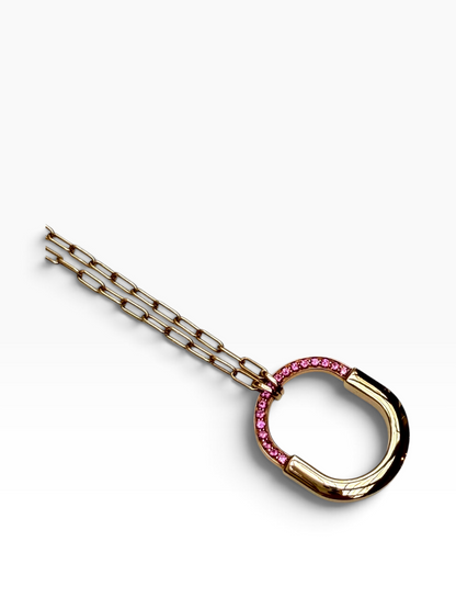 Tiffany &amp; Co - Collier Lock or rose et saphirs roses
