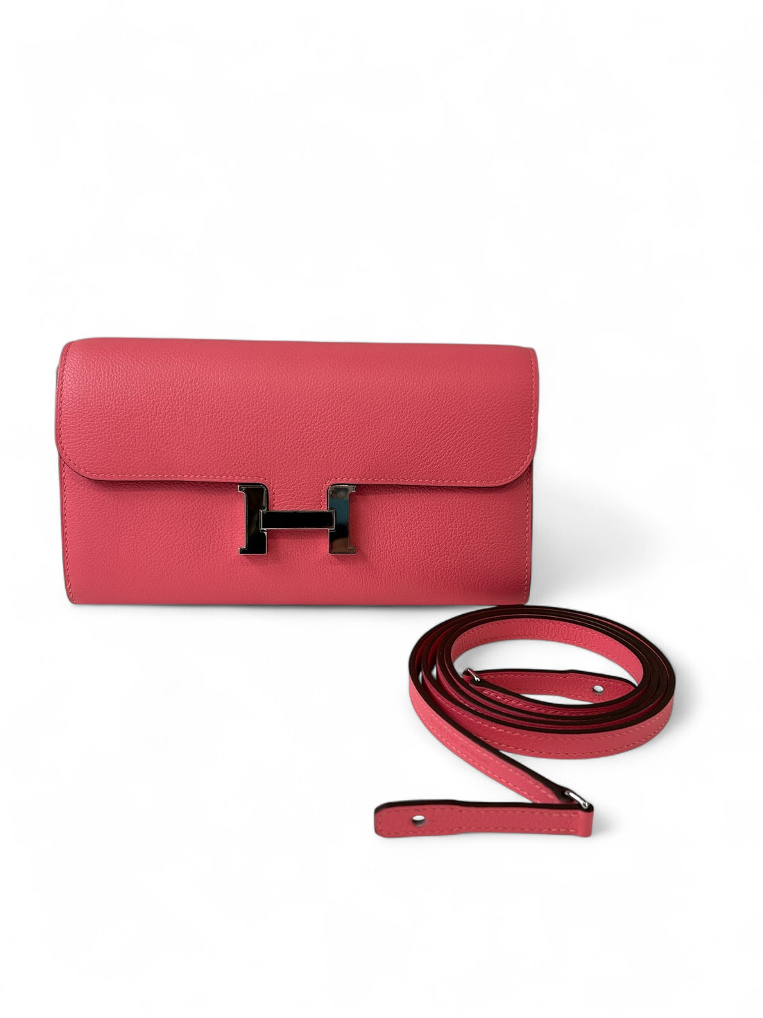 Hermès - Pochette Constance To Go Rose azalée