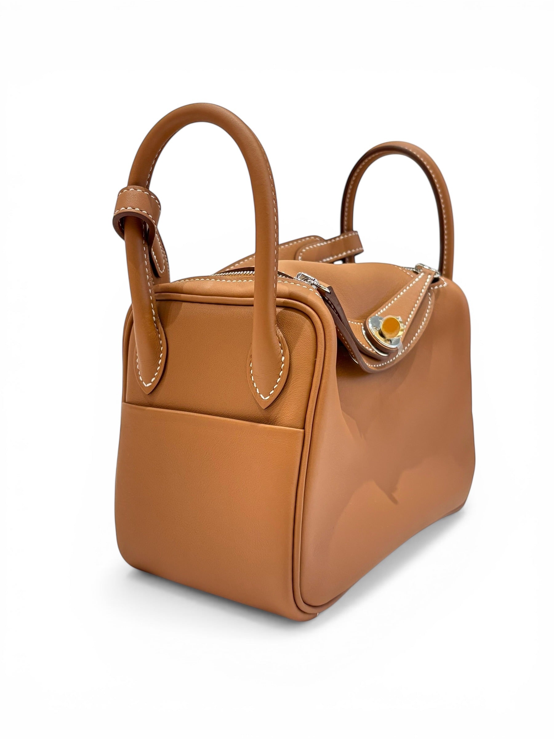 Hermès Mini Lindy Cuir Box Gold | Les Folies d’Eugénie
