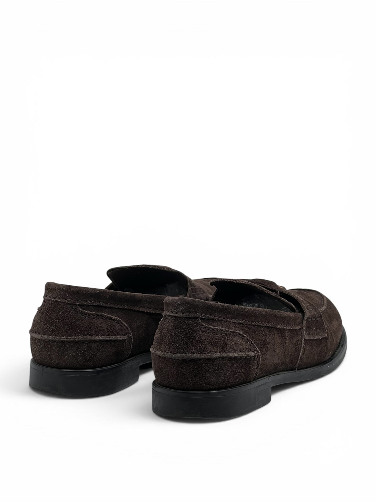 Miu Miu – New Penny-Loafer aus braunem Veloursleder, Gr. 40