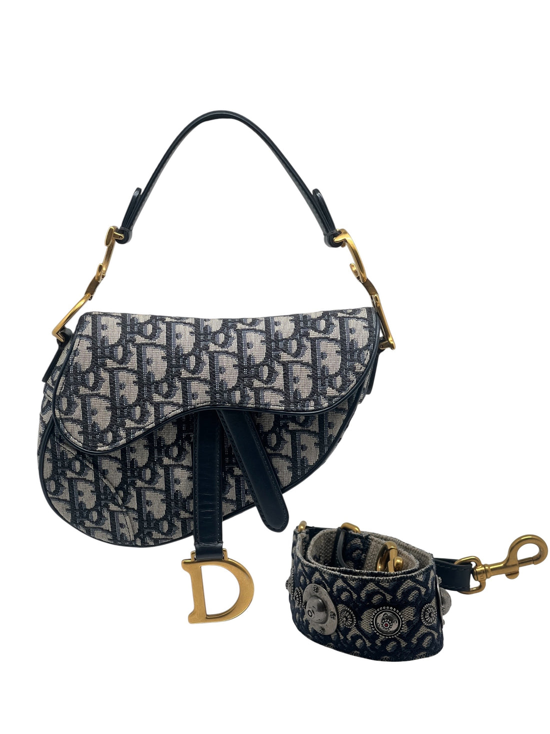 Christian Dior – Mini Saddle mit Nieten-Schulterriemen
