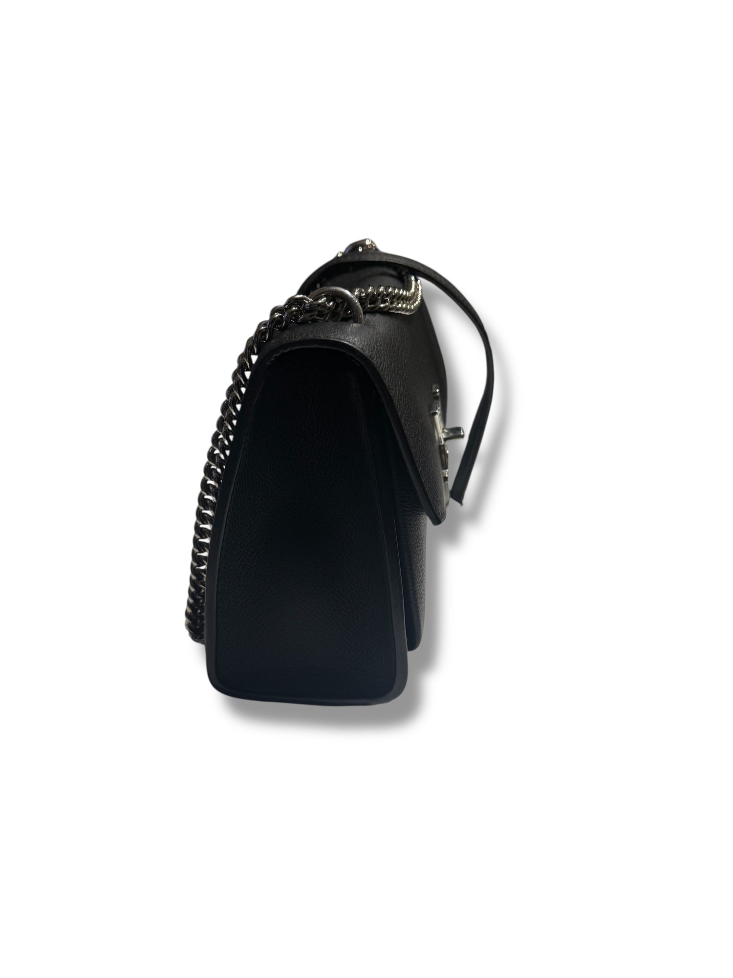 Louis Vuitton - Sac Lock Me en cuir noir et finition argenté