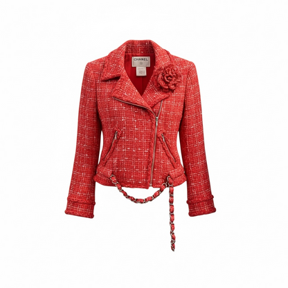 Chanel - Veste en tweed et camélia t.34