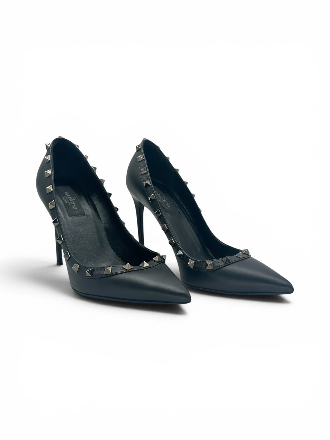 ヴァレンティノ - 黒のRockstudパンプス T38,5