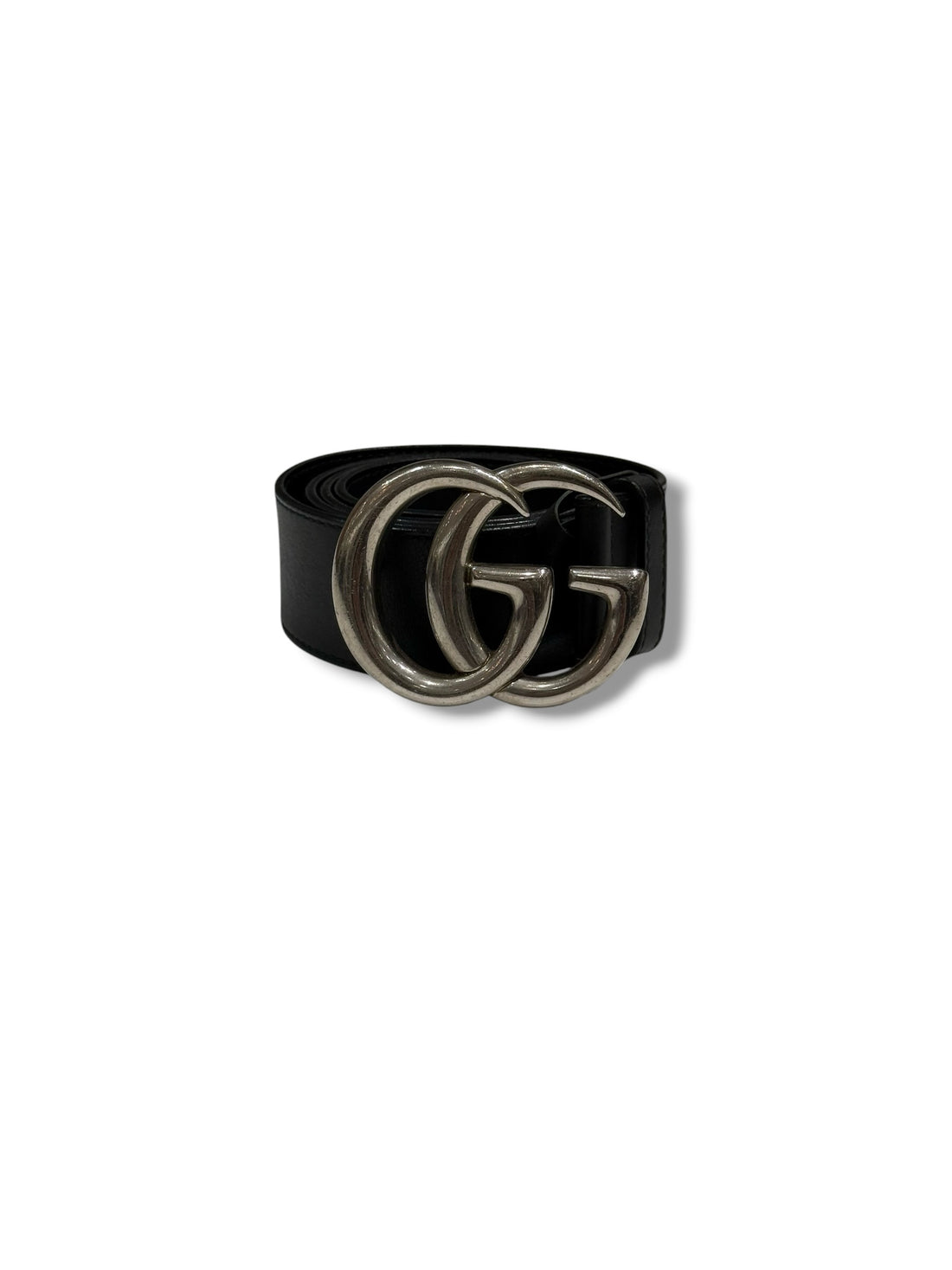 Gucci - Ceinture GG argenté noir T85
