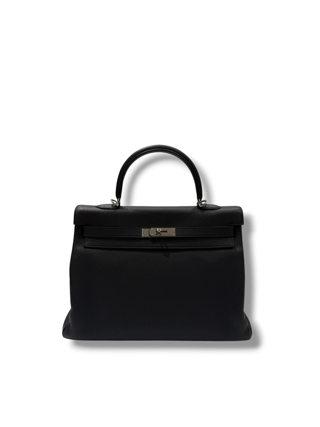 Hermès - Sac Kelly 35 Togo retourné noir
