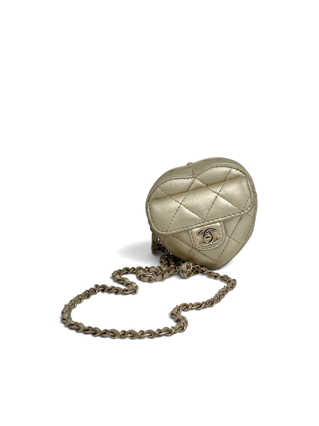Chanel – Mini-Herztasche mit goldenen Details