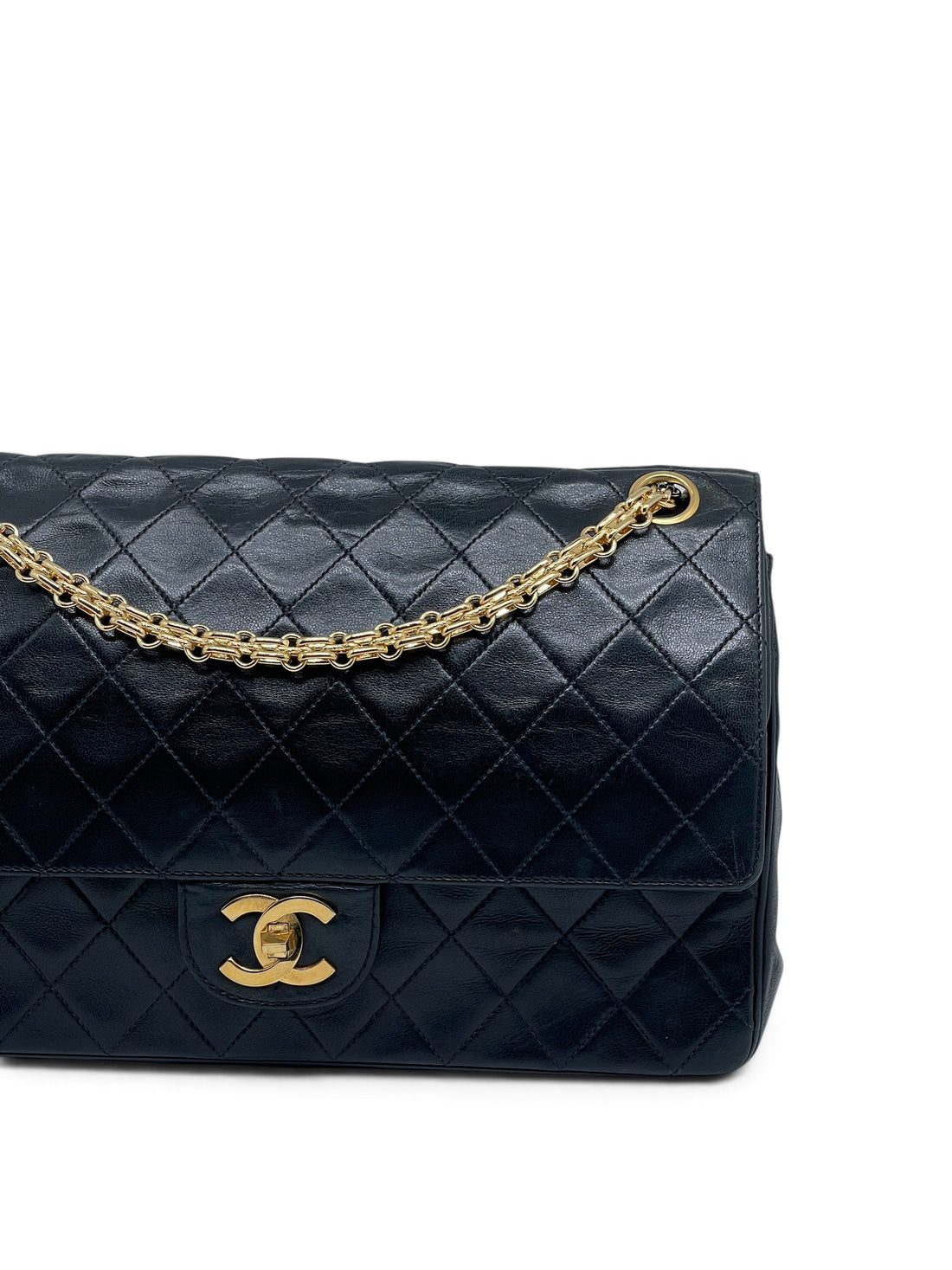 Chanel - Sac Timeless 26 double flap chaîne grain de riz