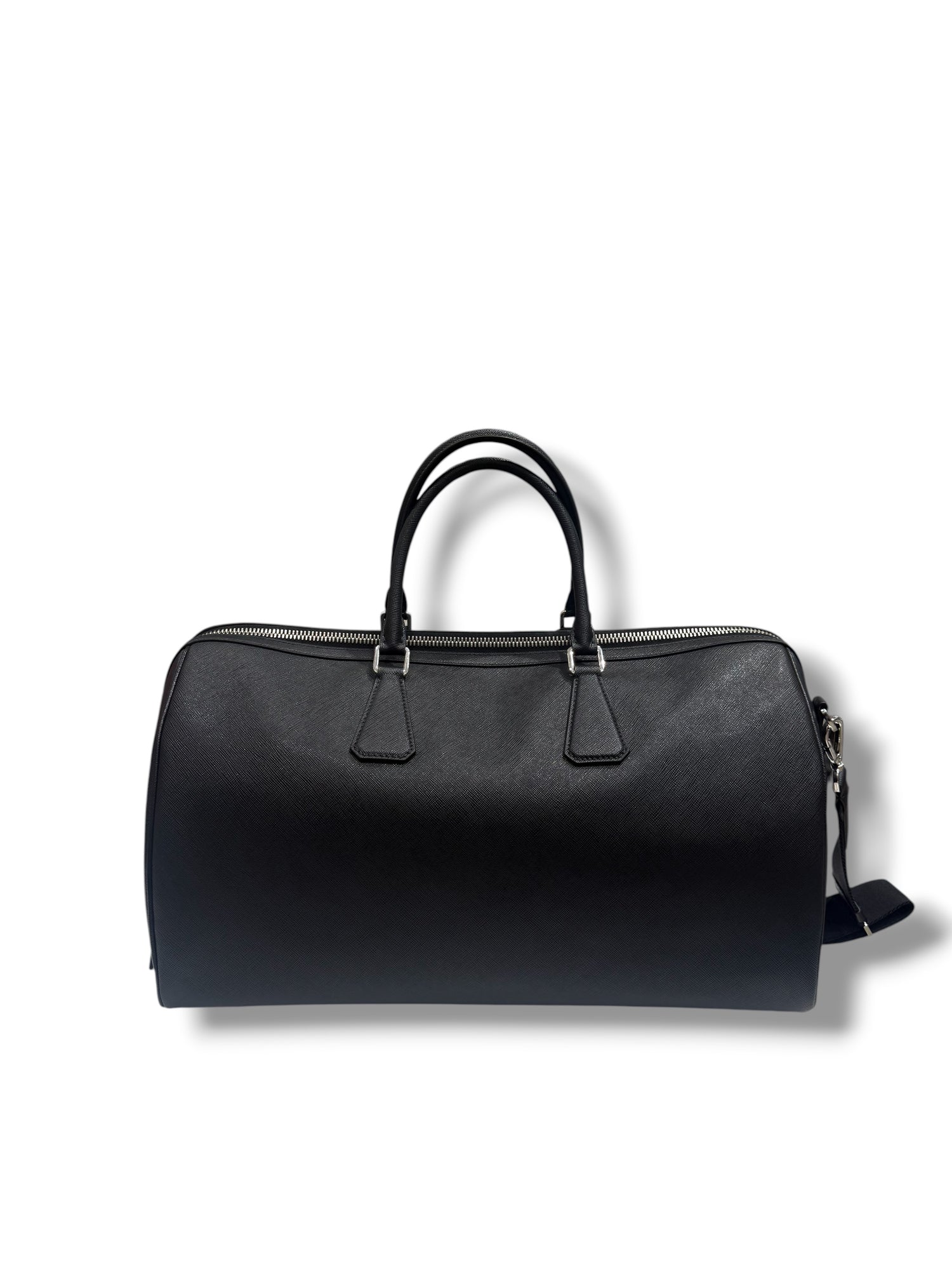 Prada - Sac de voyage 45 Noir en cuir saffiano