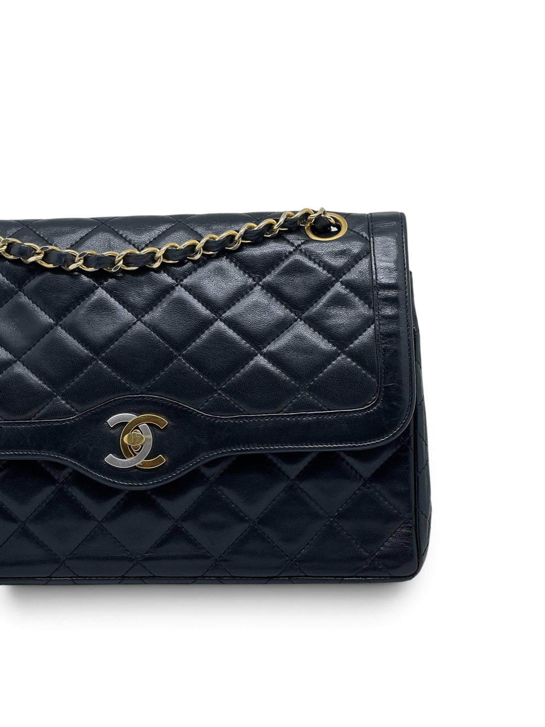 Chanel - Sac Timeless double flap édition limitée or/argent