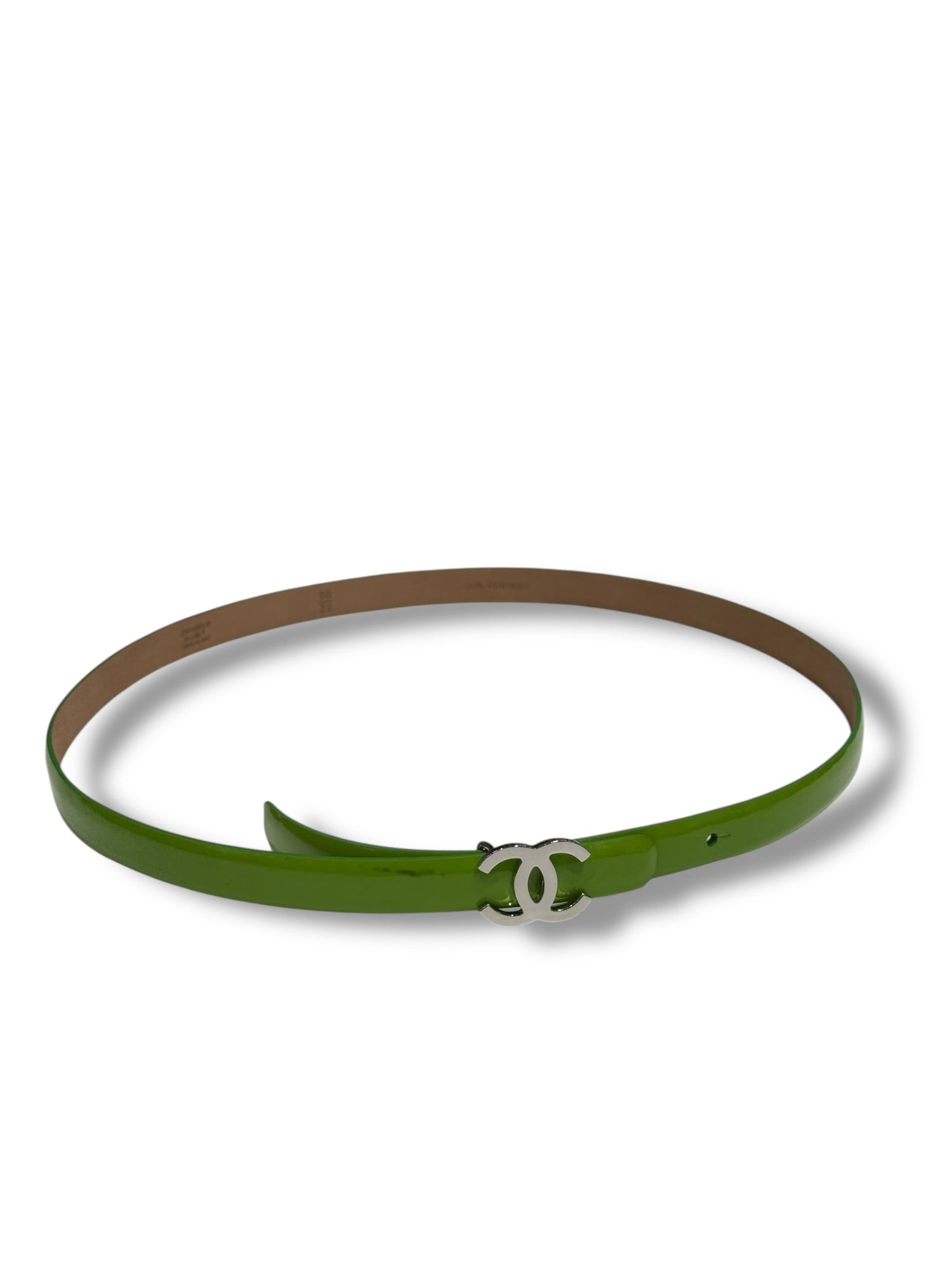 Chanel - Ceinture fine Verte T80