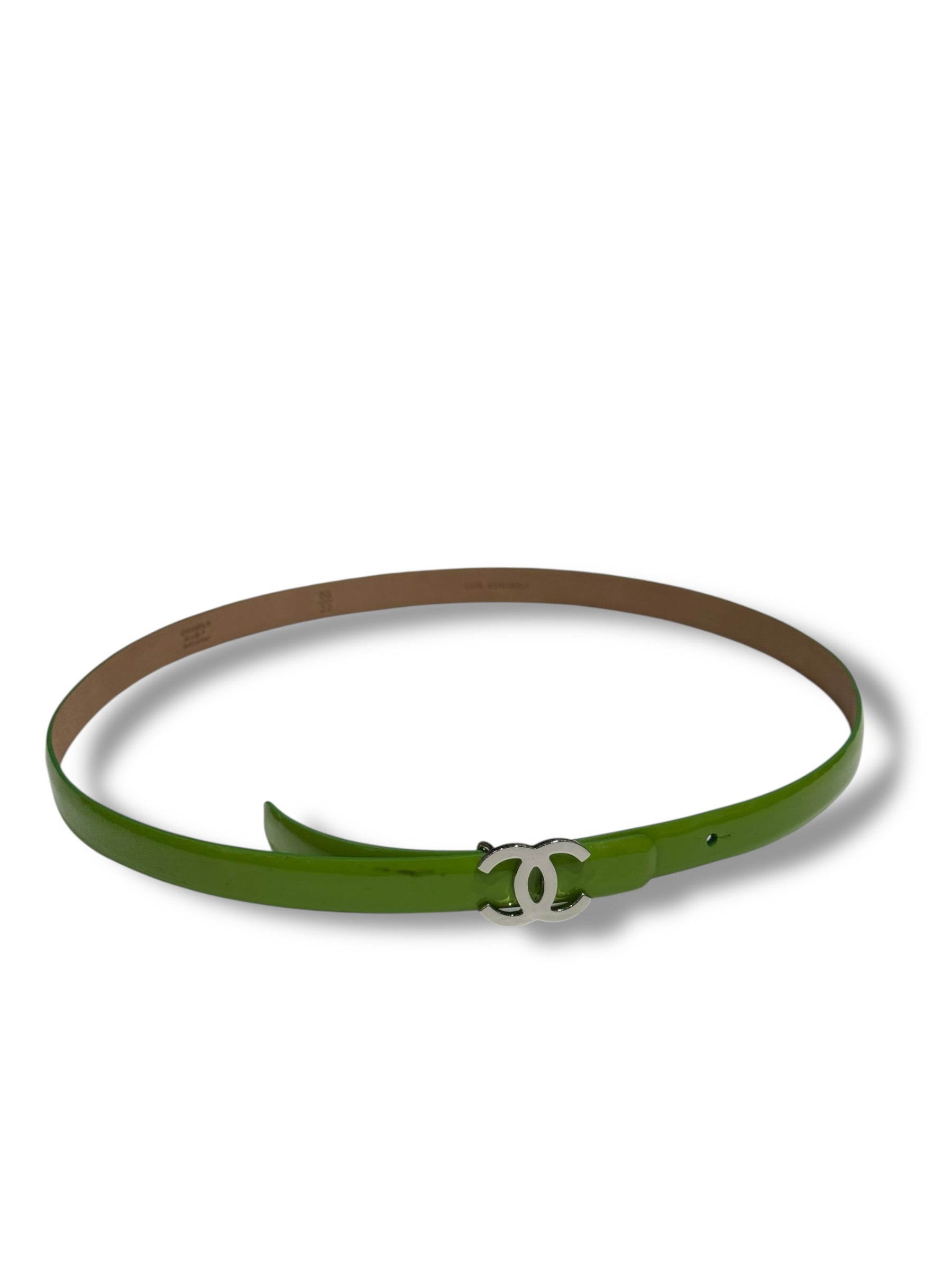 Chanel - Ceinture fine Verte T80