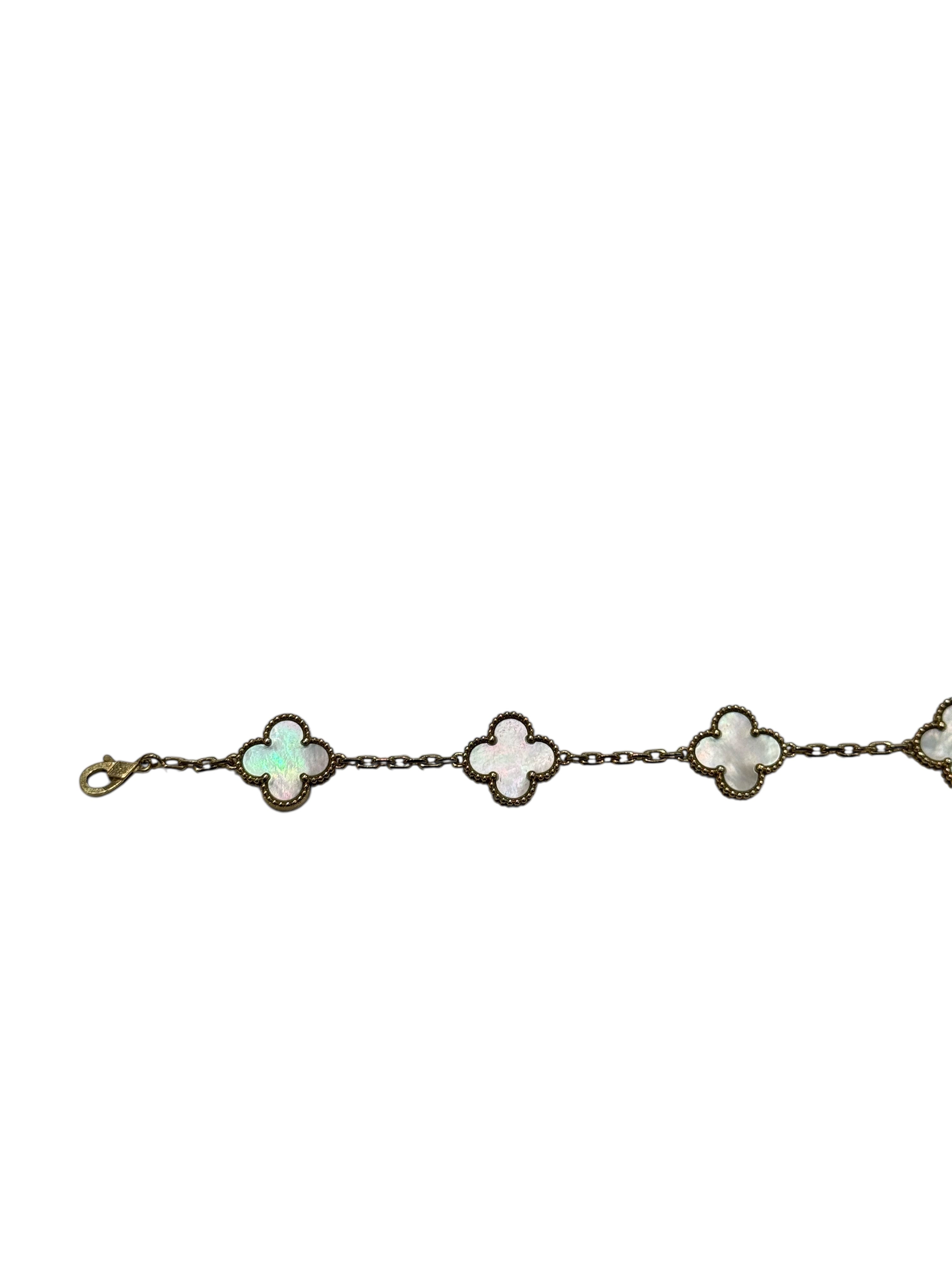 Van Cleef - Bracelet Vintage Alhambra 5 motifs Nacre