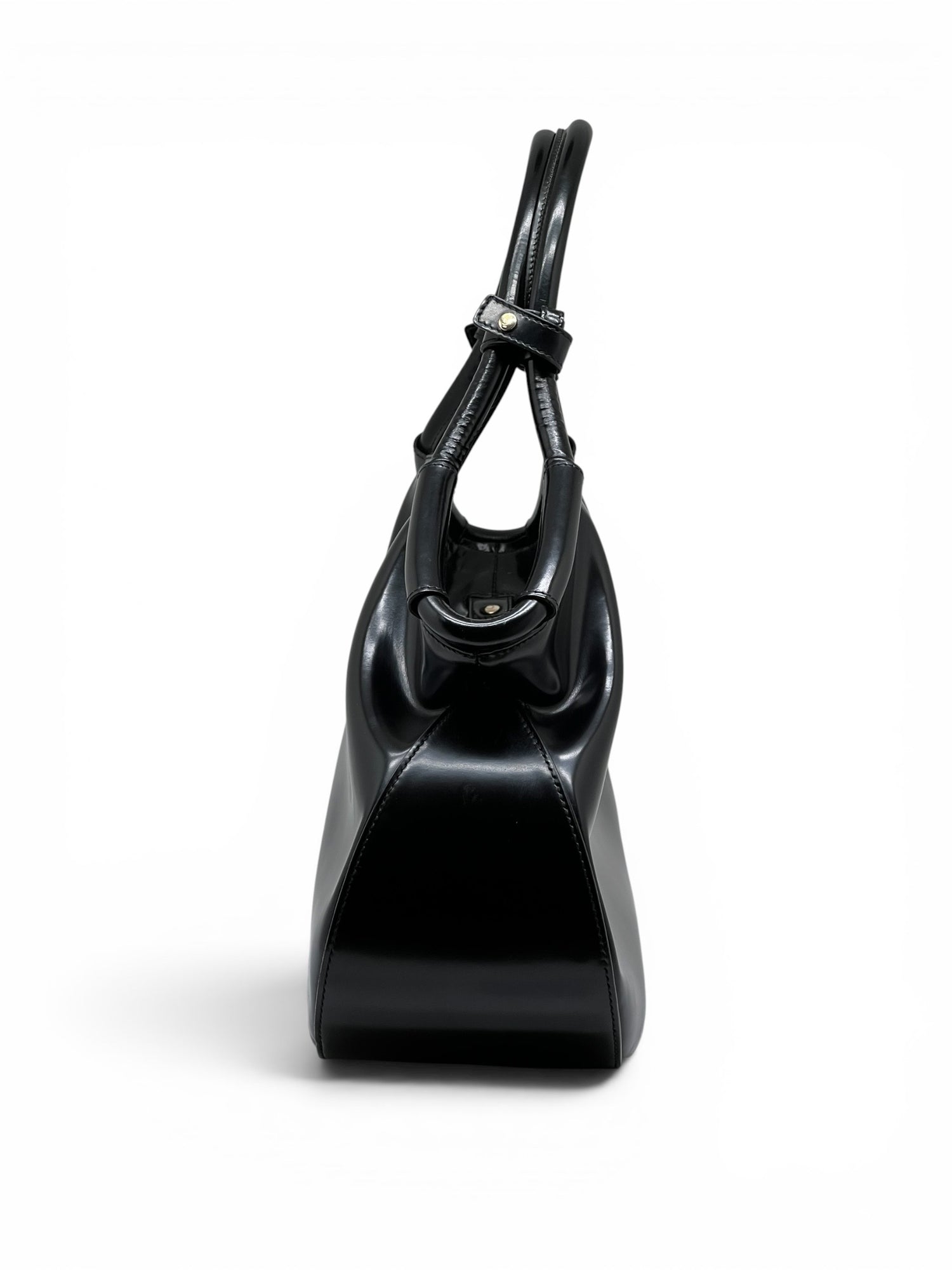 Yves Saint Laurent - Sac vintage en cuir noir