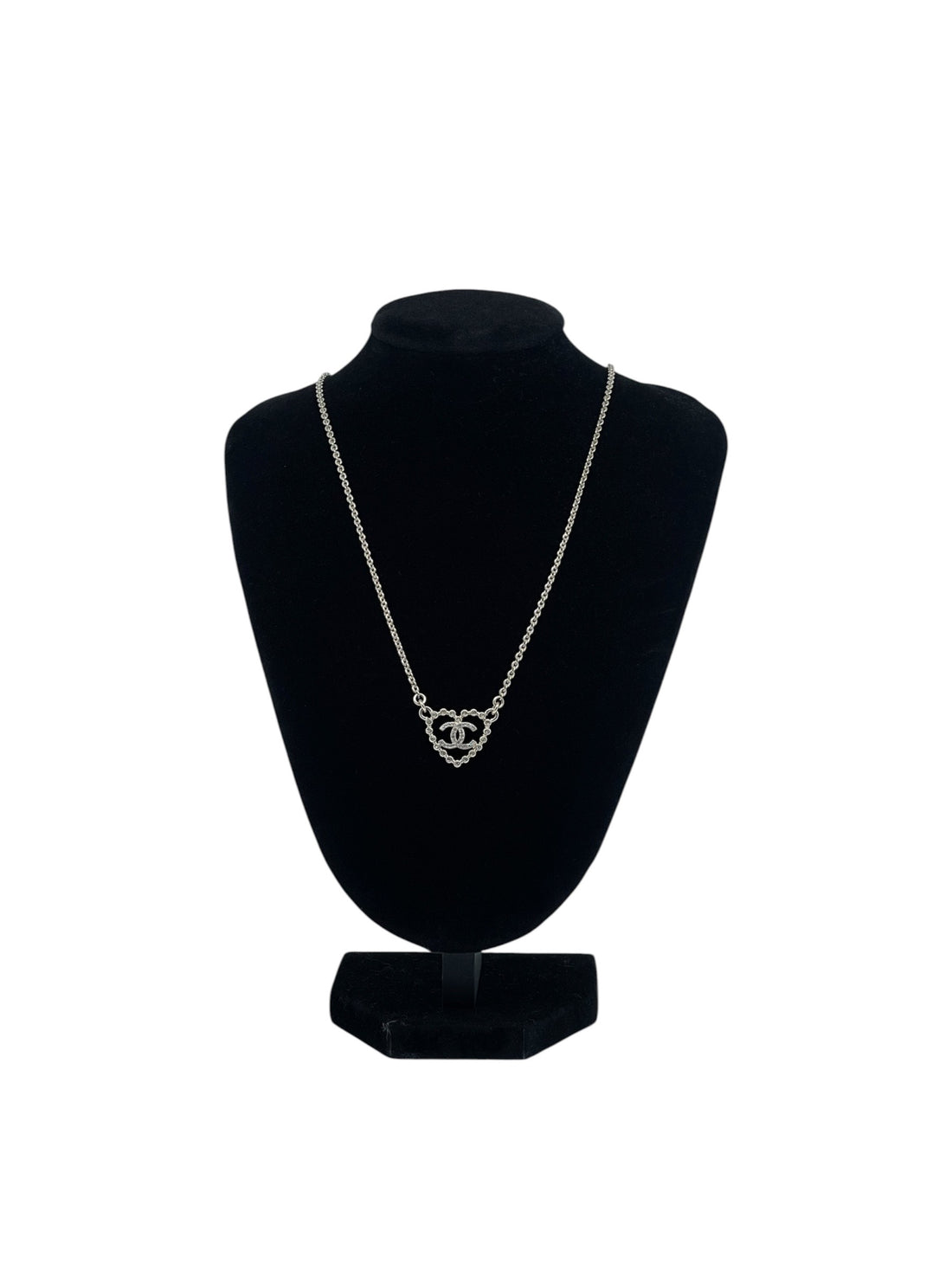 Chanel - Pendentif coeur à strass