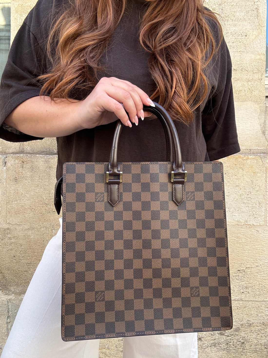 Louis Vuitton – flache Tasche Damier Ébène Venice