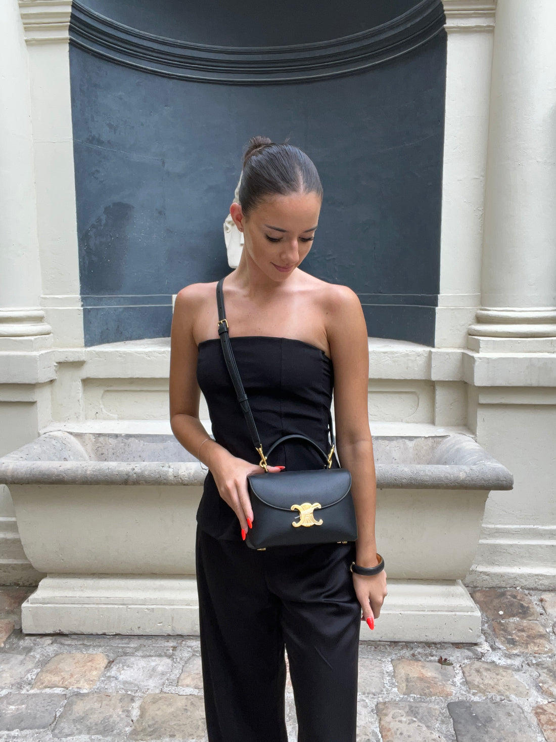 Céline – Nino Teen, weich genarbtes schwarzes Leder