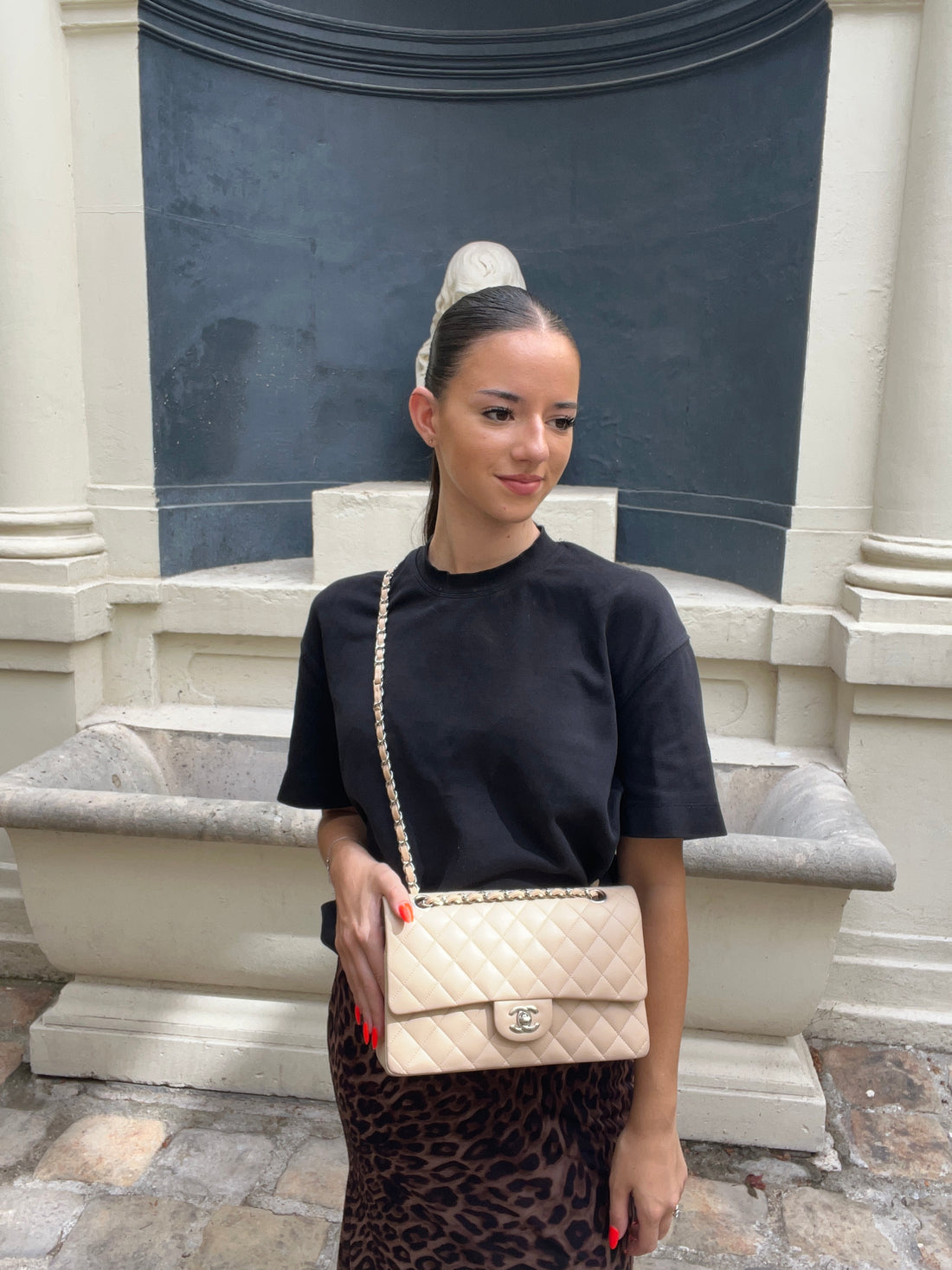 Chanel - Sac Timeless 25 beige double flap 11.12
