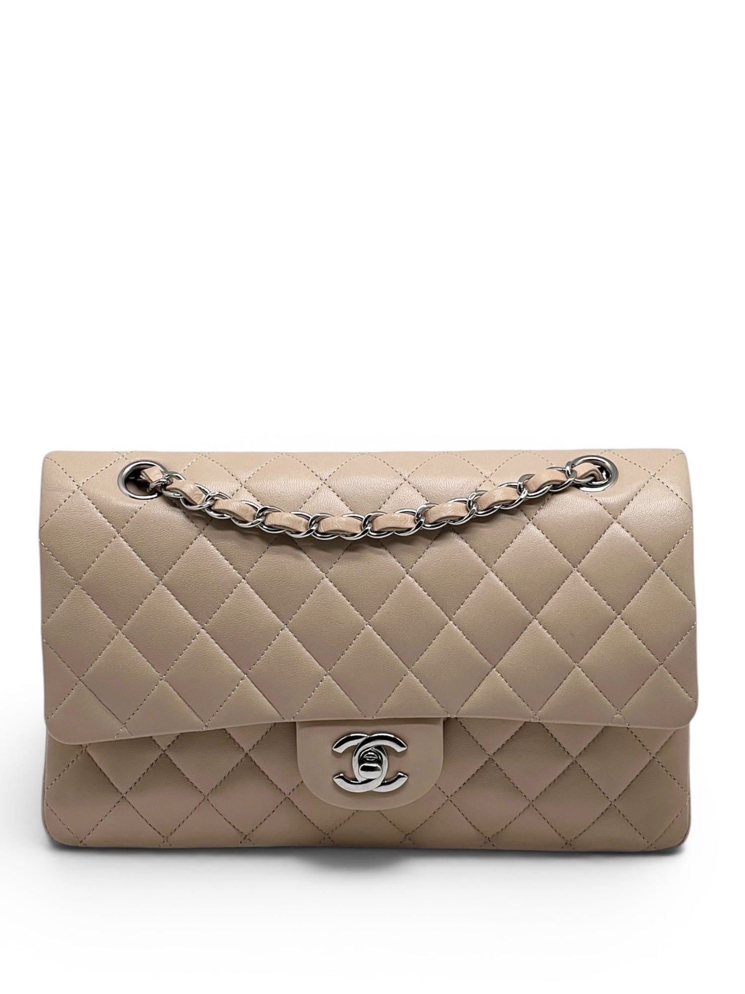 Chanel - Sac Timeless 25 beige double flap 11.12