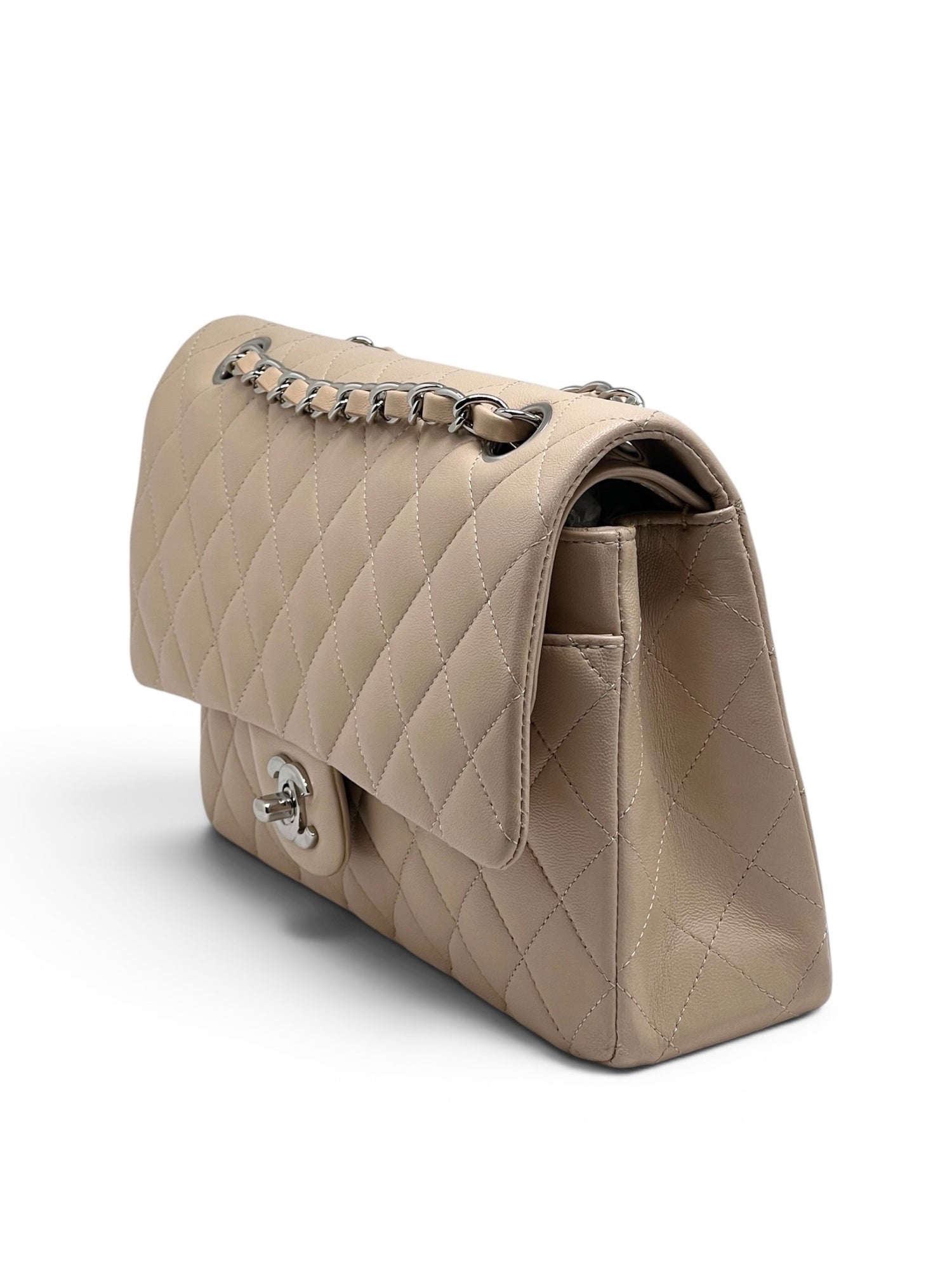 Chanel - Sac Timeless 25 beige double flap 11.12