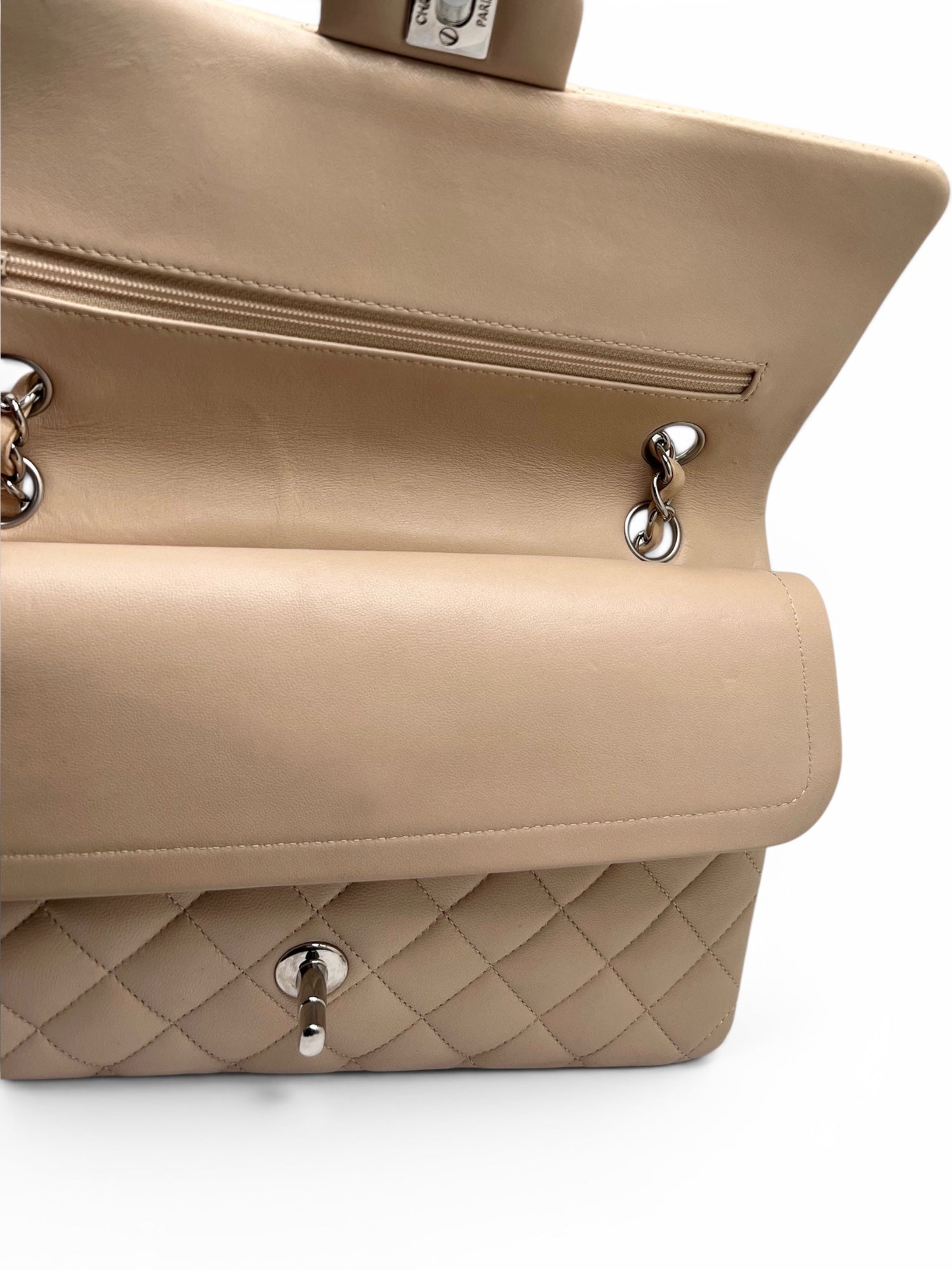 Chanel - Sac Timeless 25 beige double flap 11.12